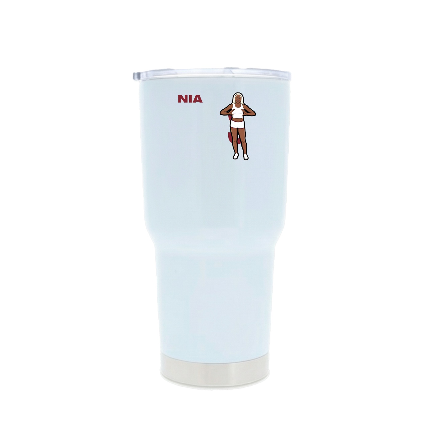 30oz Stainless Steel Tumbler — Player Name in White