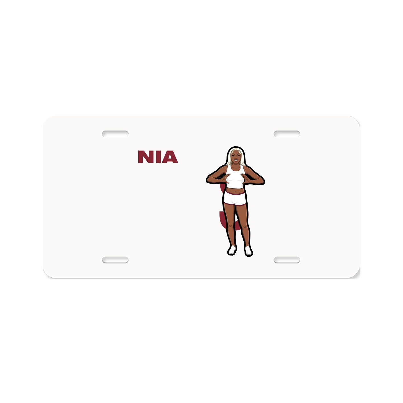 License Plate — Player Name in Classic