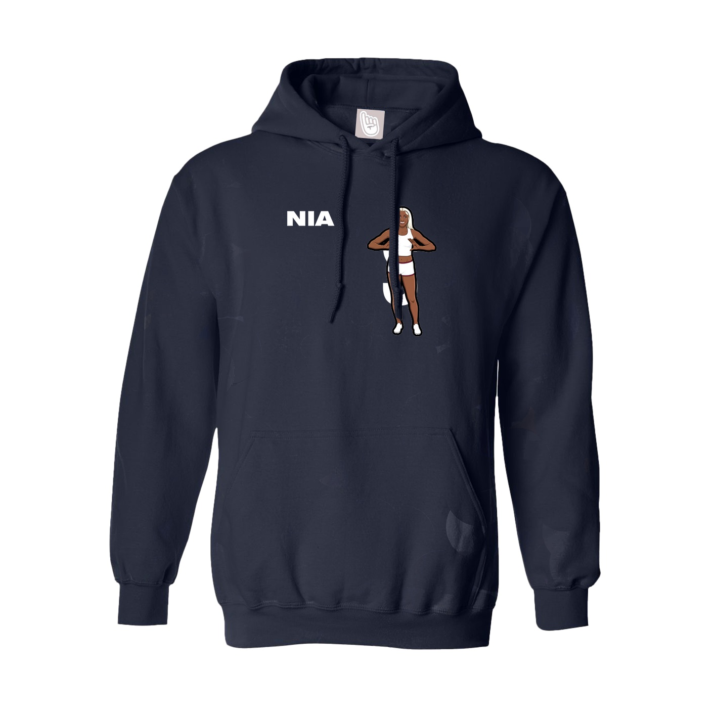 Hoodie — Player Name in Navy