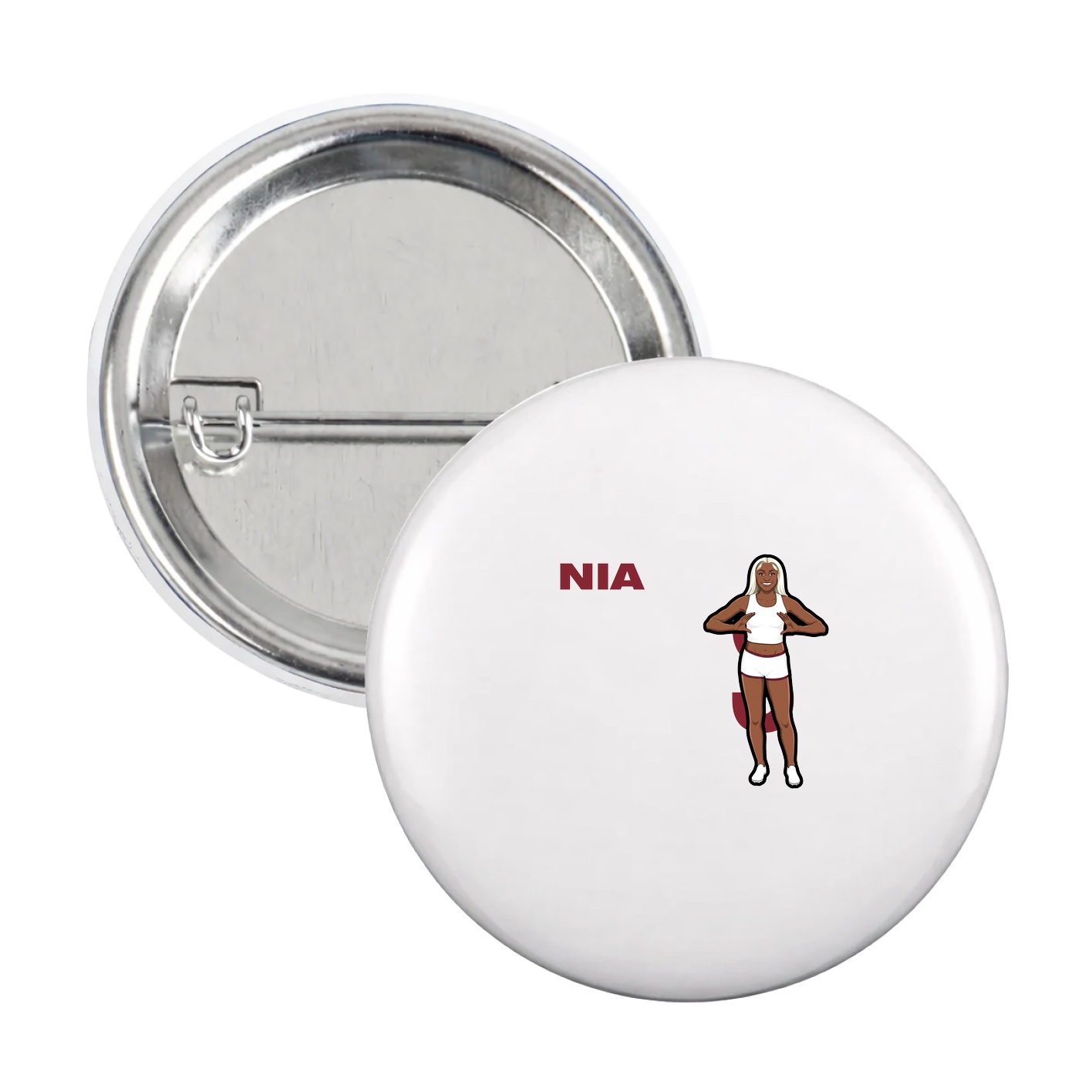 Game Day Button — Player Name in White
