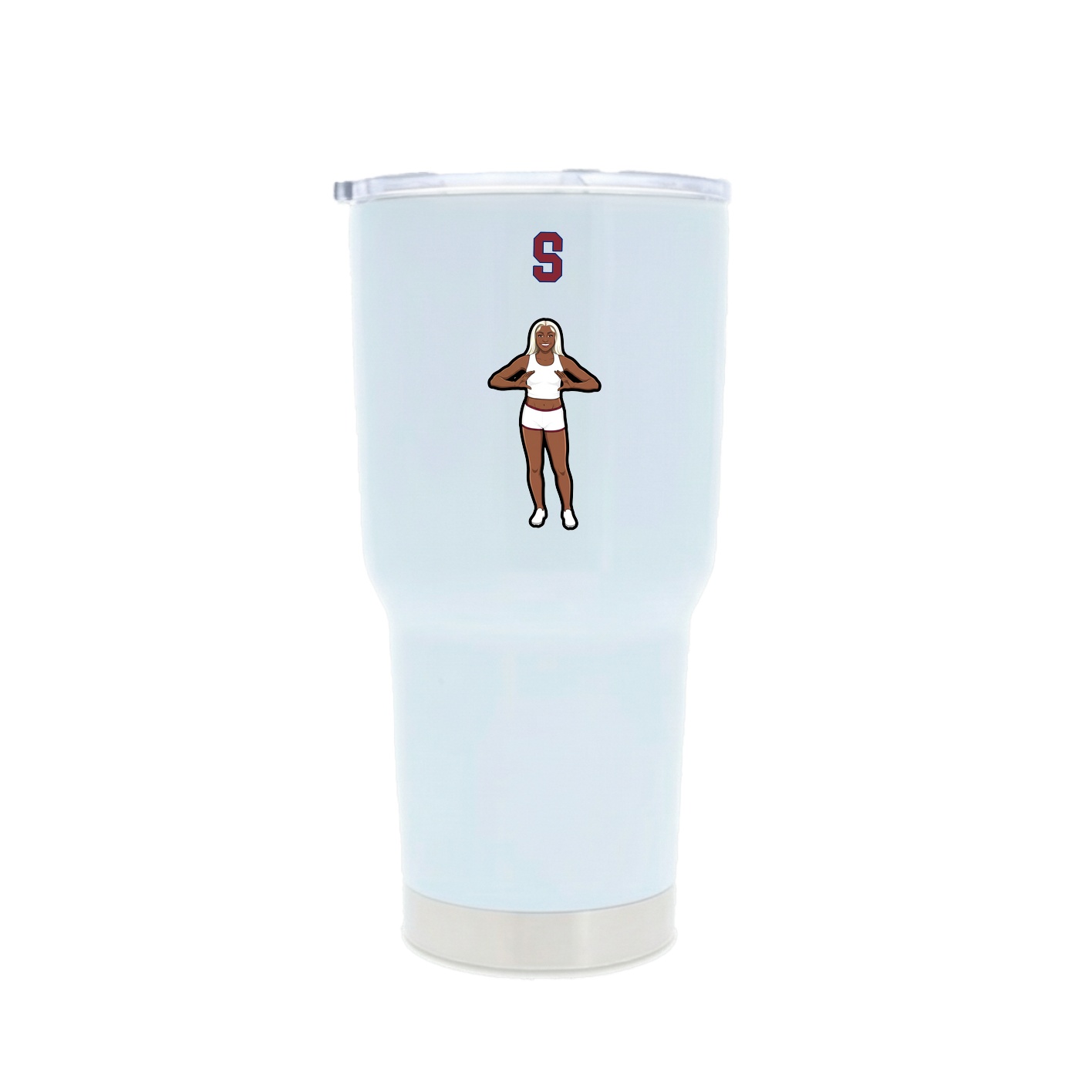 30oz Stainless Steel Tumbler — Shirsey Arch in White