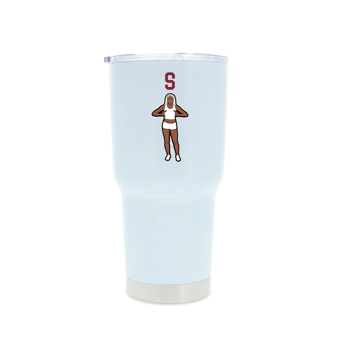 30oz Stainless Steel Tumbler — Shirsey in White