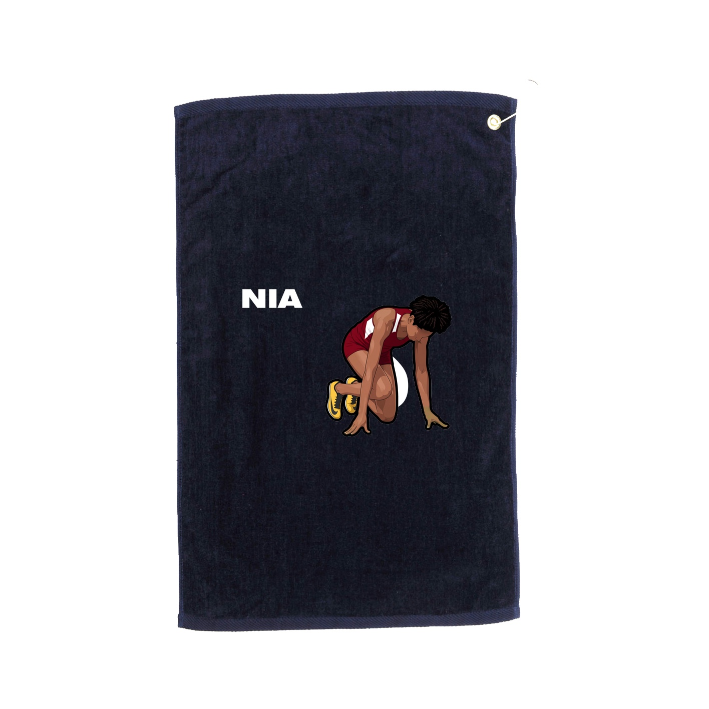 Golf Towel — Player Name in Navy