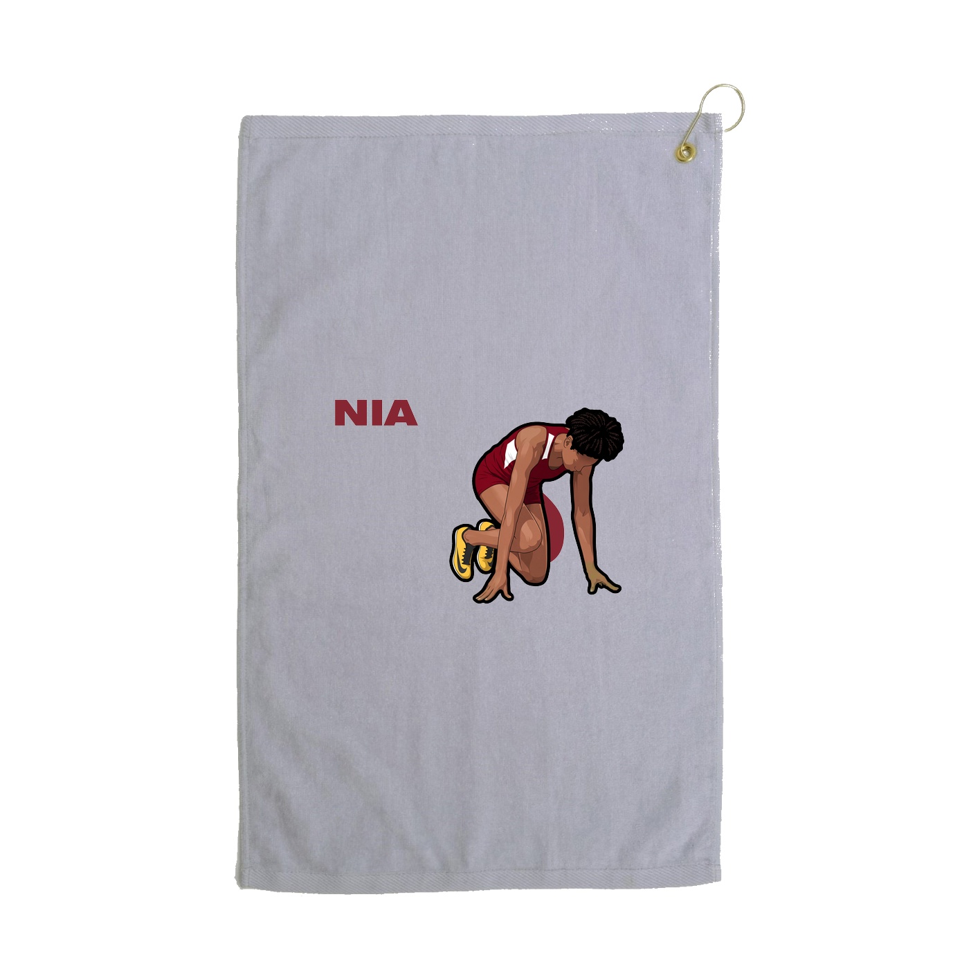 Golf Towel — Player Name in Grey