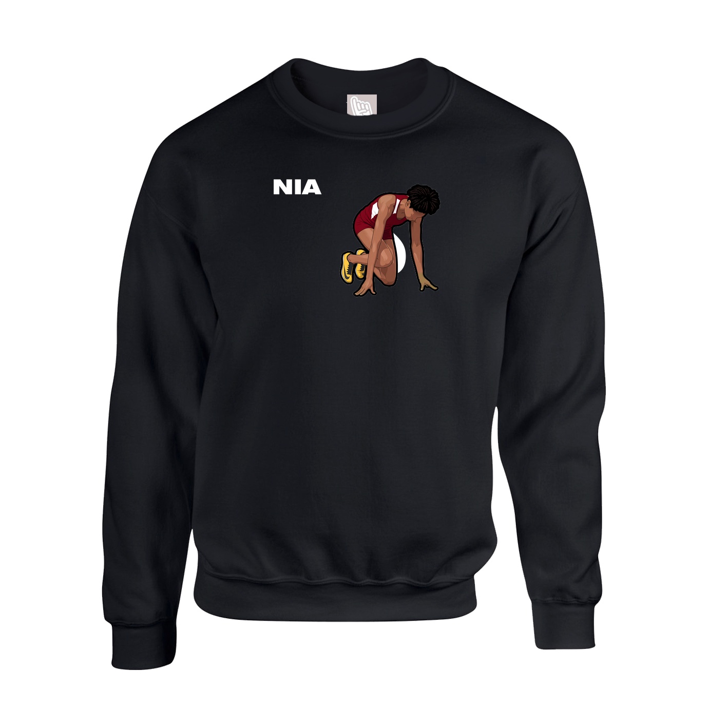 Fleece Crew — Player Name in Black