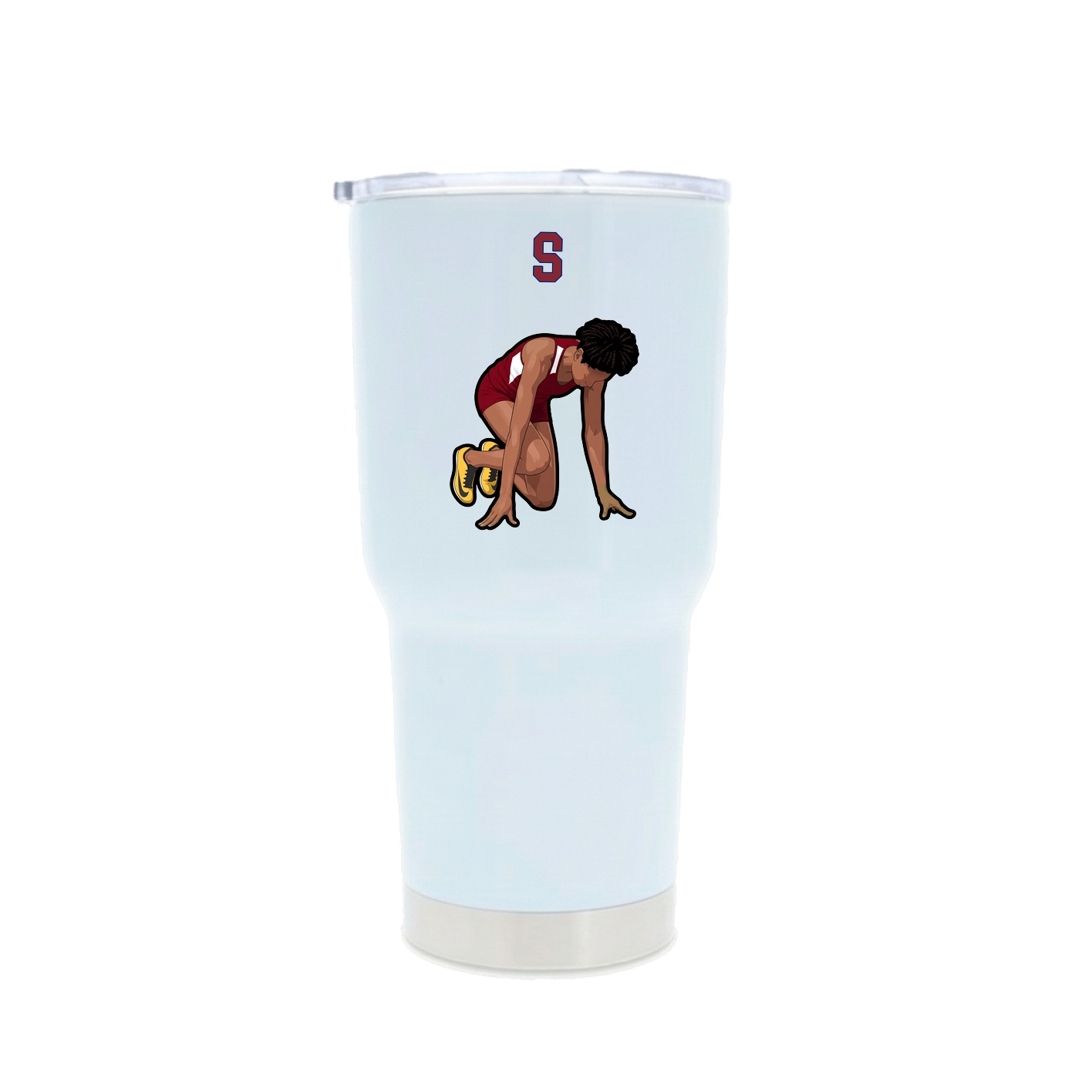 30oz Stainless Steel Tumbler — Shirsey Arch in White