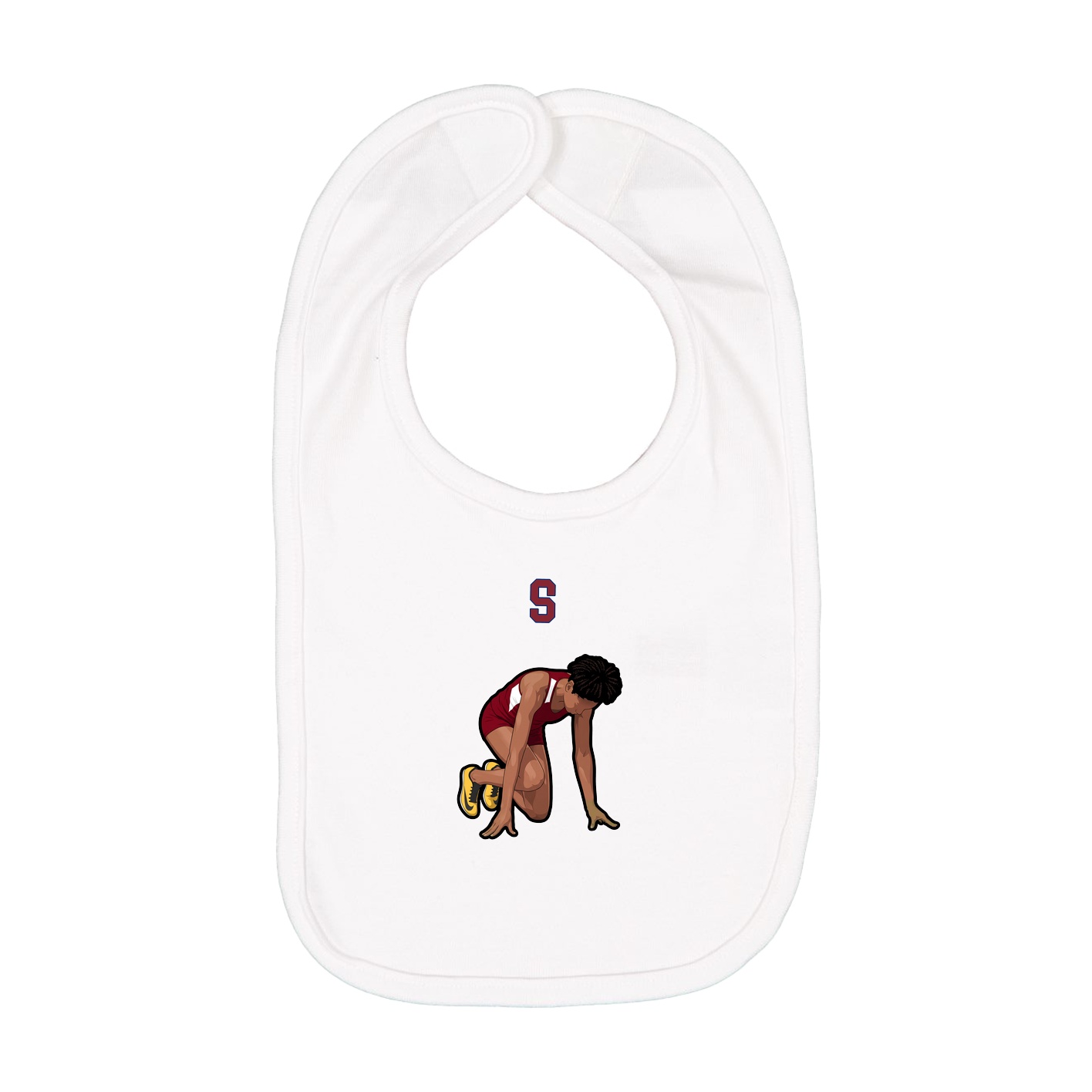 Infant Bib — Shirsey Arch in White
