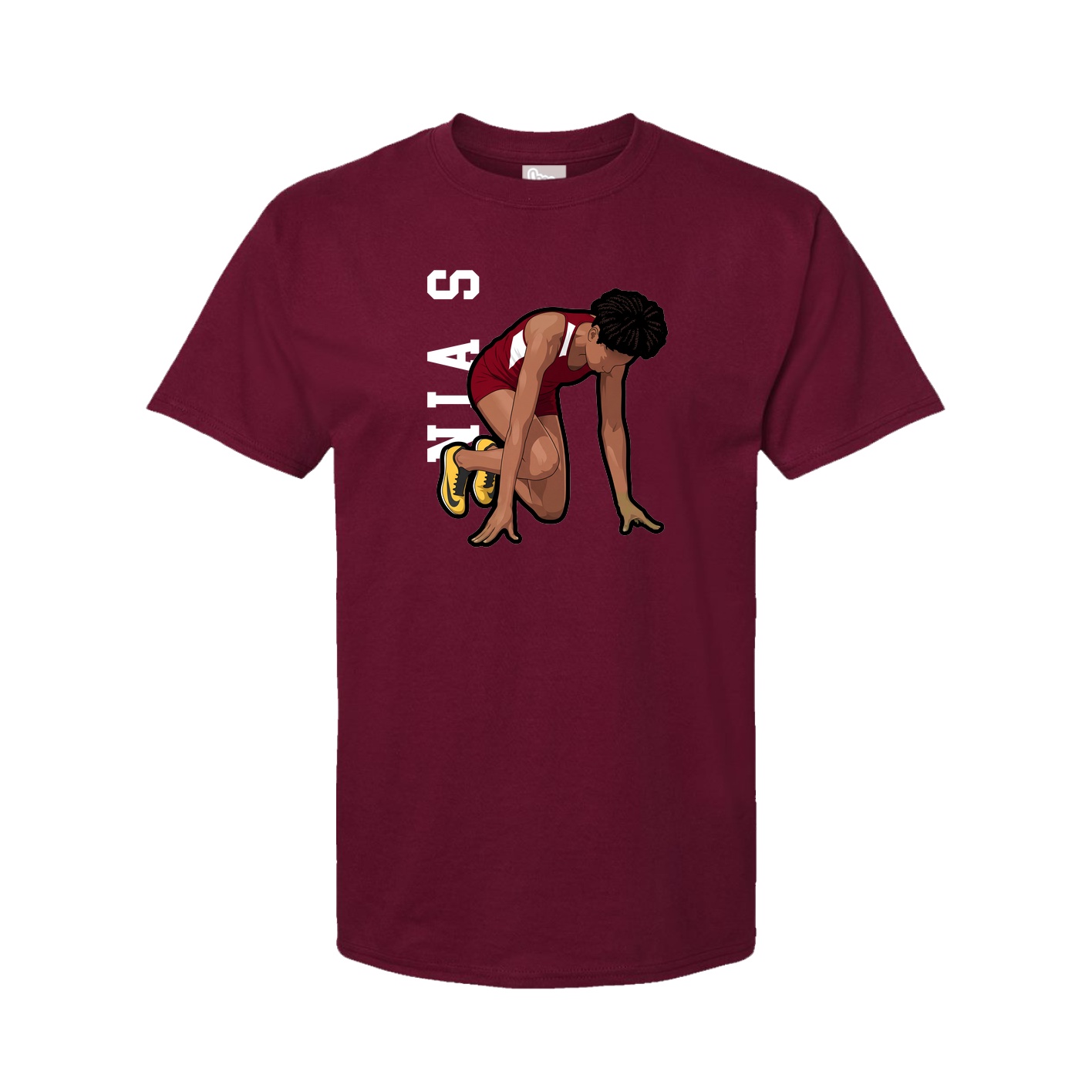 Tee — Name Vertical in Cardinal