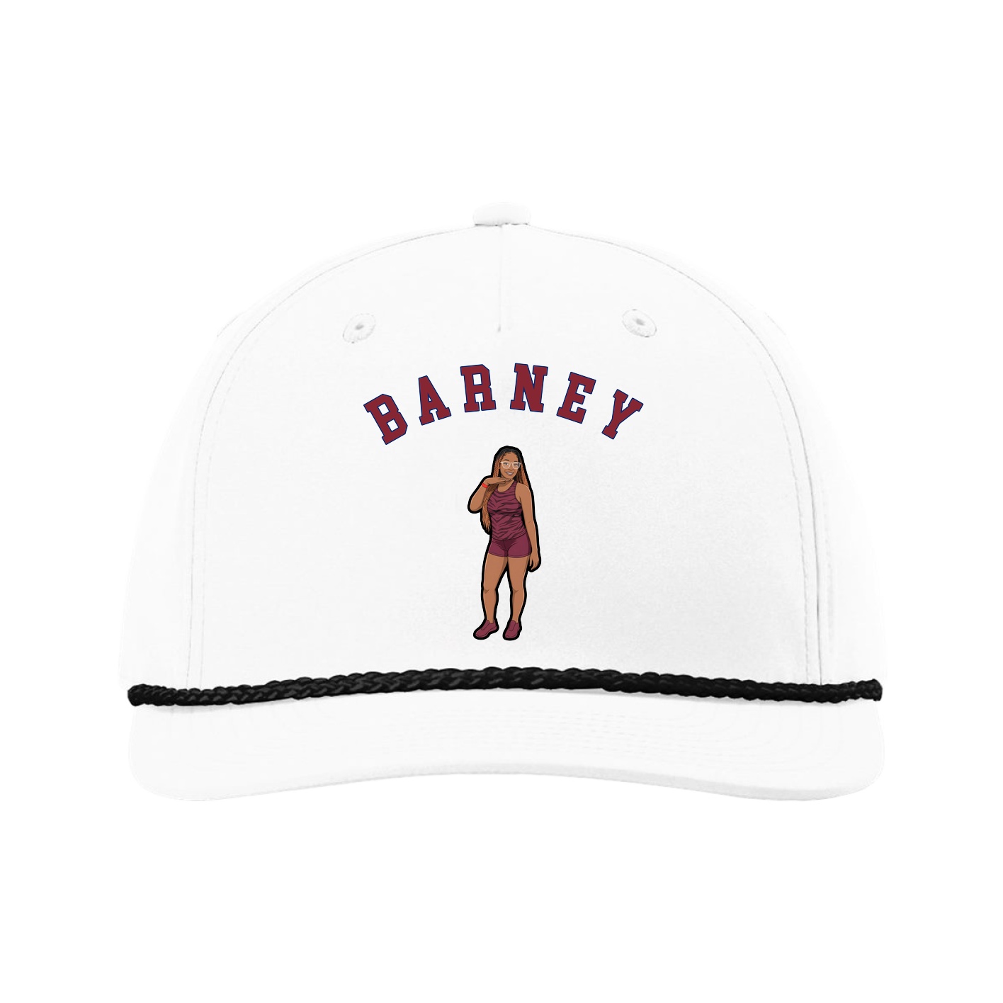 Five-Panel Classic Rope Cap — Shirsey Arch in White