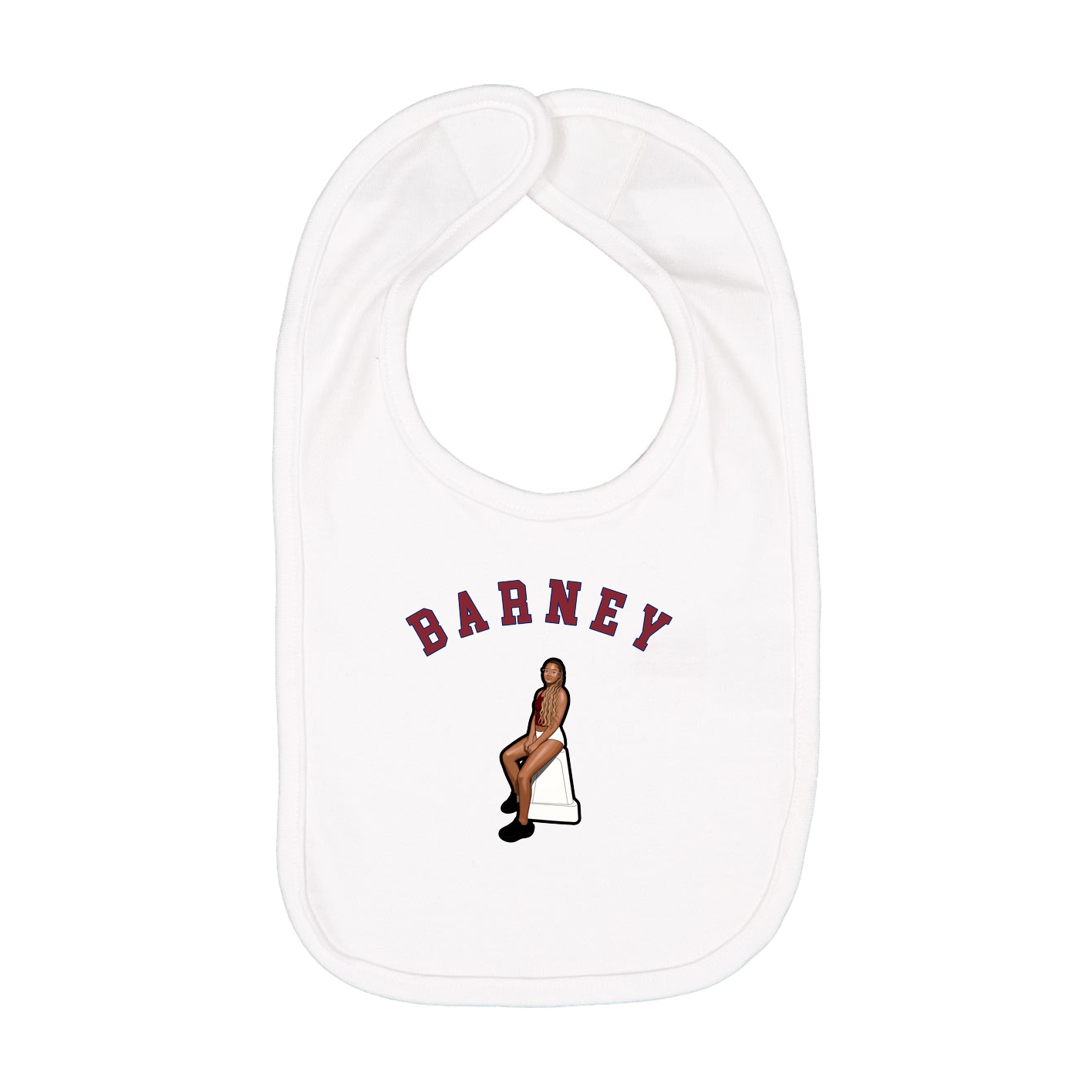 Infant Bib — Shirsey Arch in White