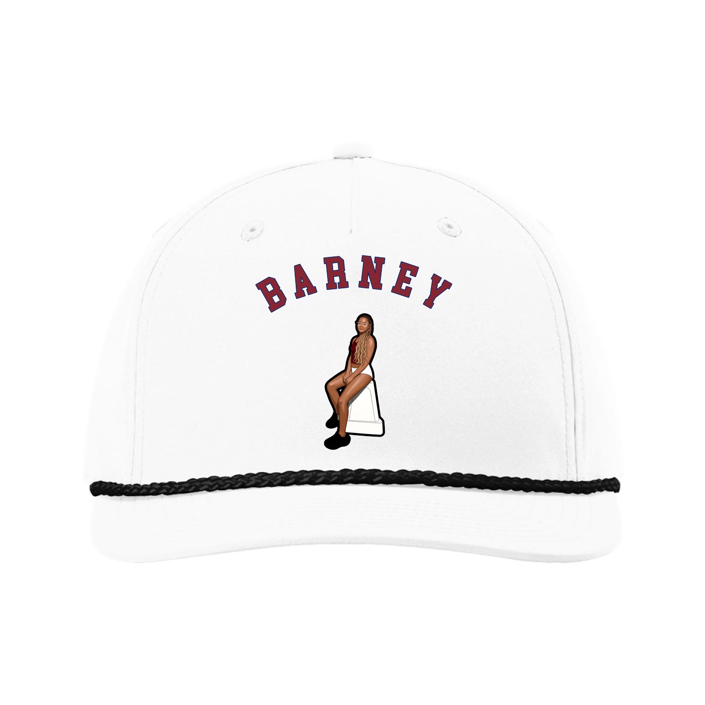 Five-Panel Classic Rope Cap — Shirsey Arch in White