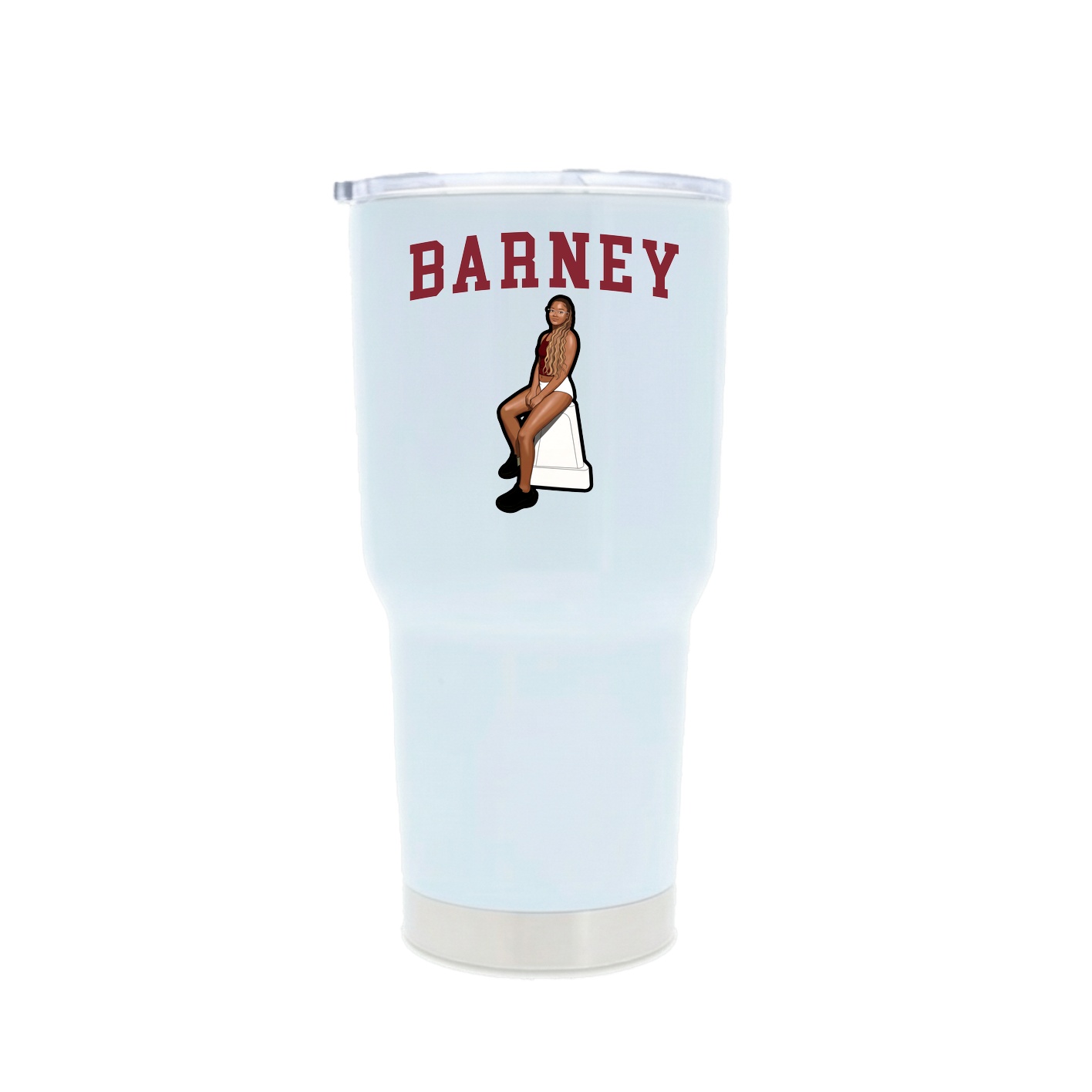 30oz Stainless Steel Tumbler — Shirsey in White