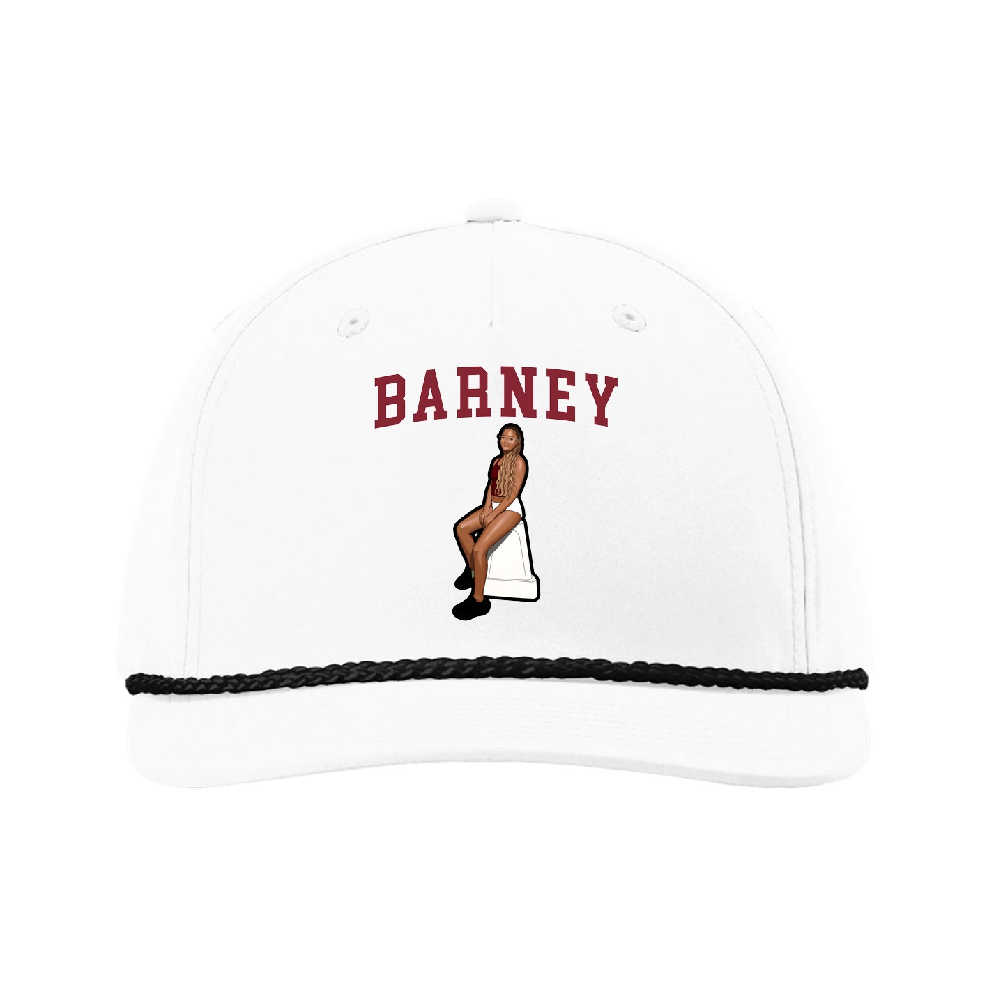 Five-Panel Classic Rope Cap — Shirsey in White