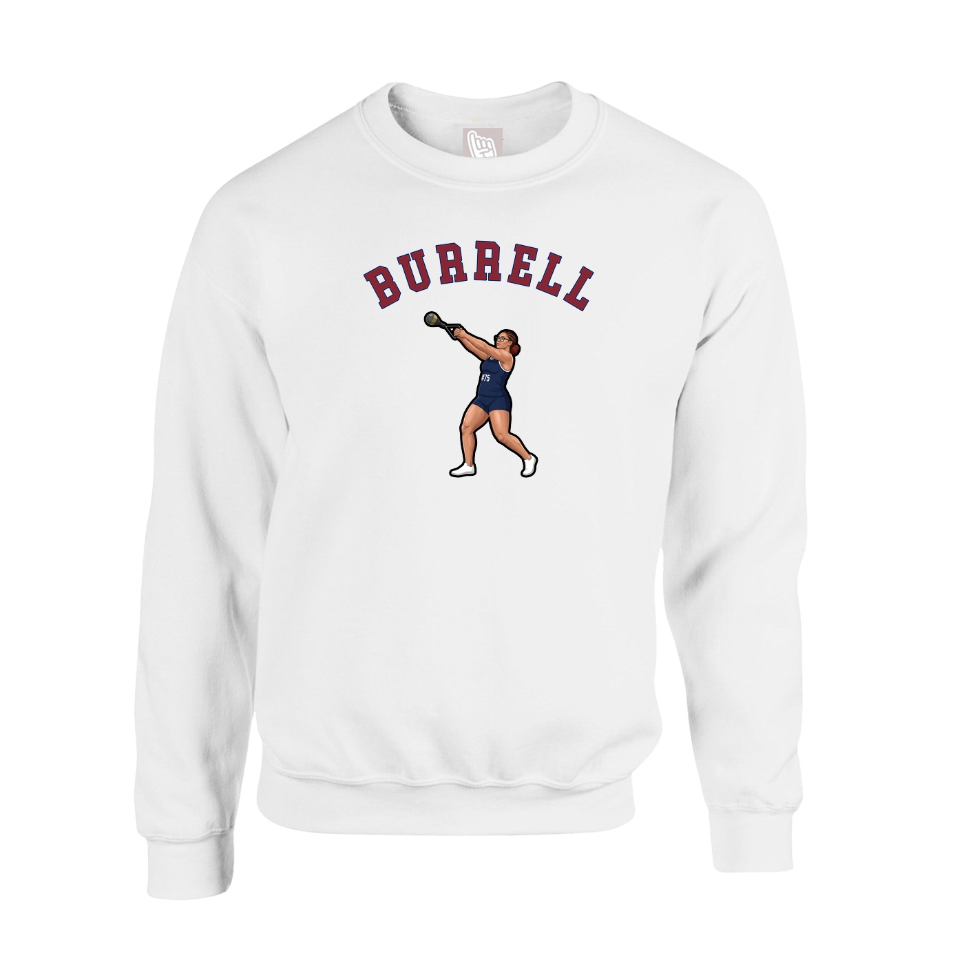 Fleece Crew — Shirsey Arch in White
