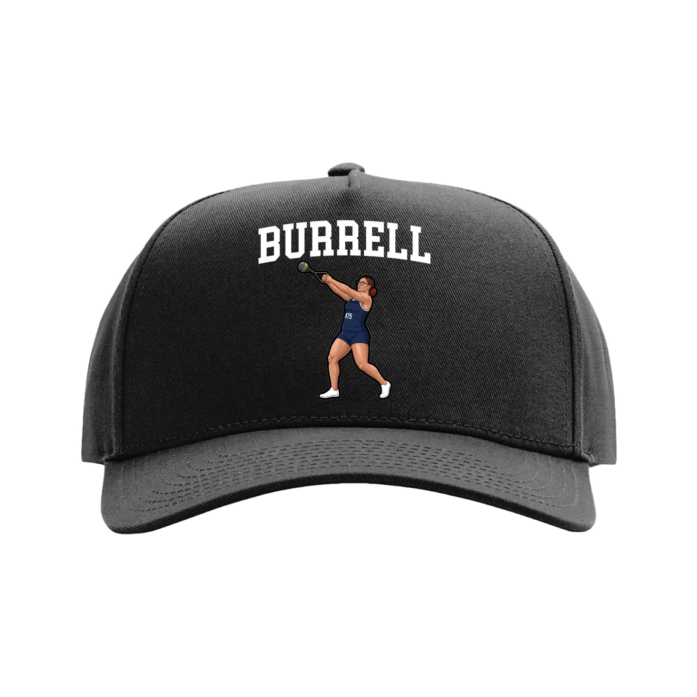 Full Fabric Five-Panel Champ Cap — Shirsey in Black