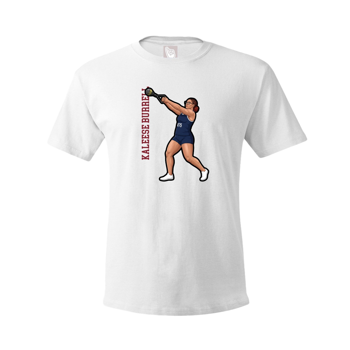 Tee — Name Vertical in White
