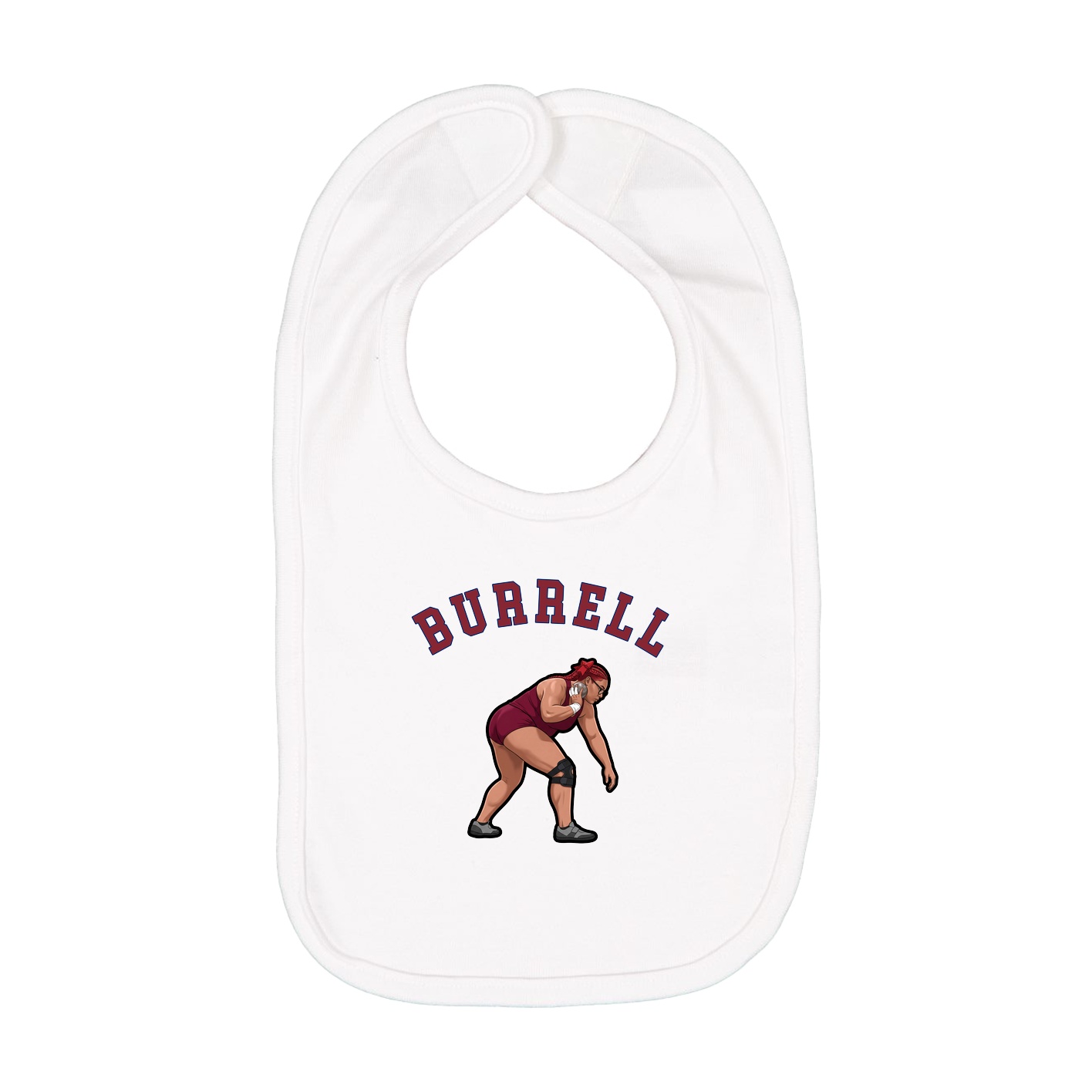 Infant Bib — Shirsey Arch in White