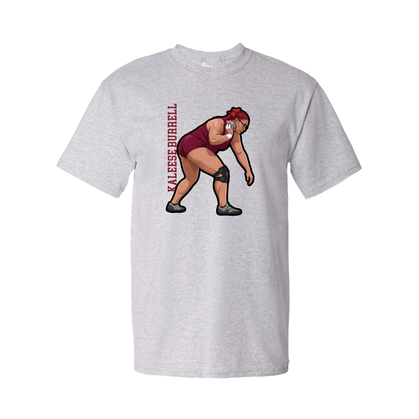 Tee — Name Vertical in Grey
