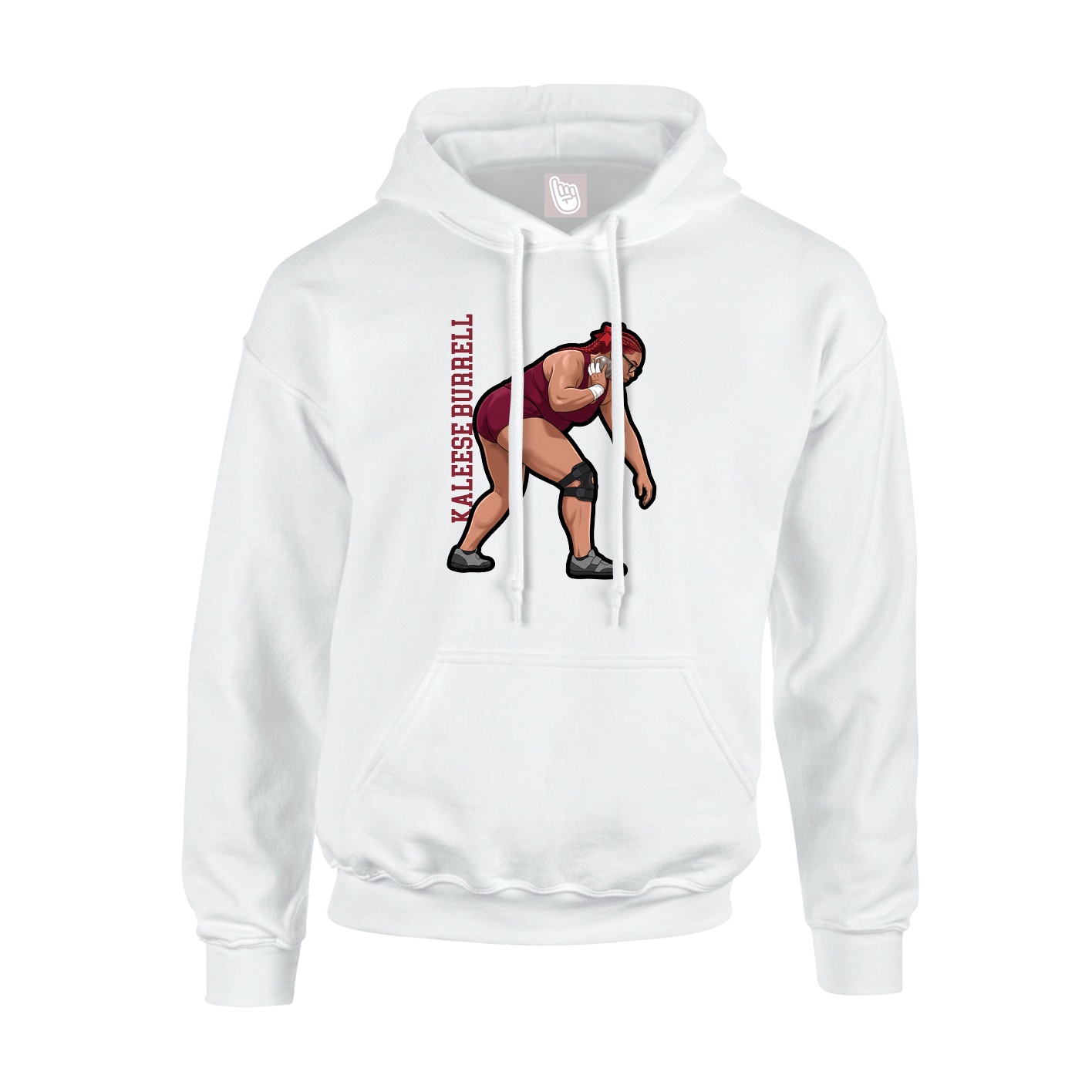 Hoodie — Name Vertical in White