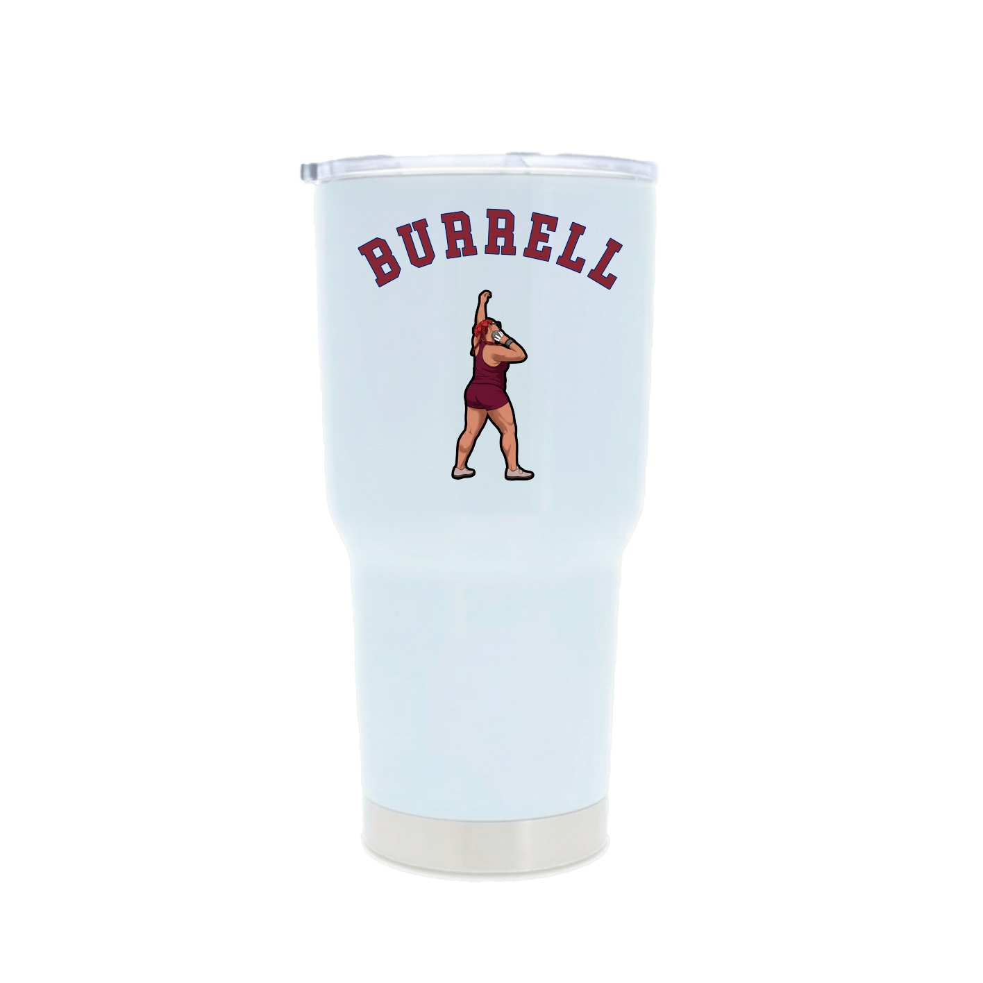 30oz Stainless Steel Tumbler — Shirsey Arch in White