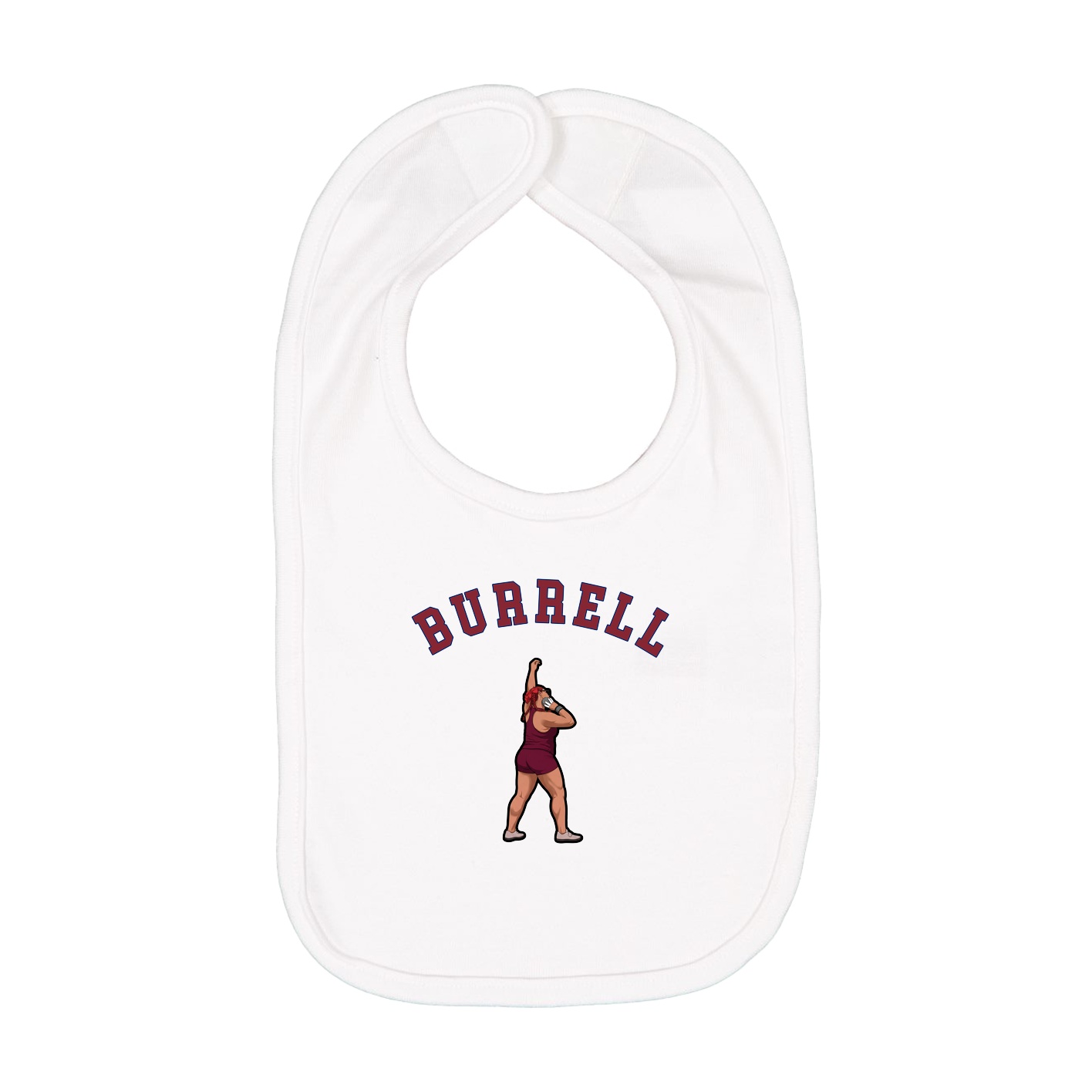Infant Bib — Shirsey Arch in White