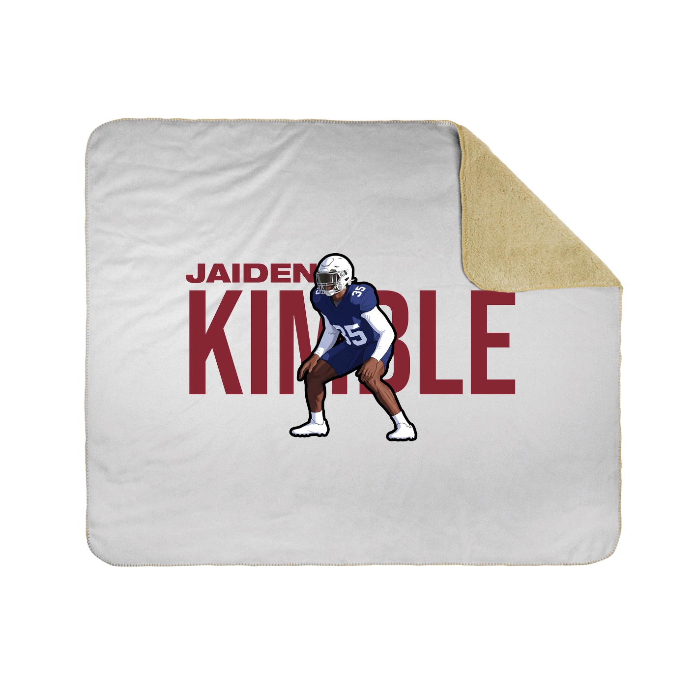 Throw Blanket — Player Name in White