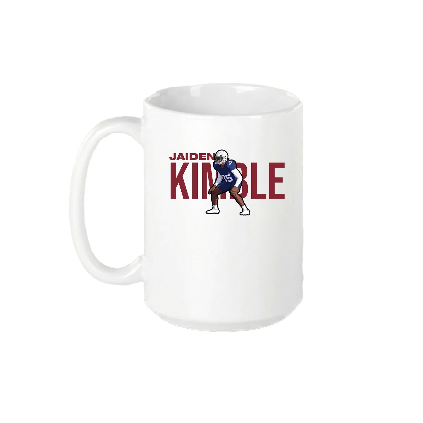 15oz Coffee Mug — Player Name in White