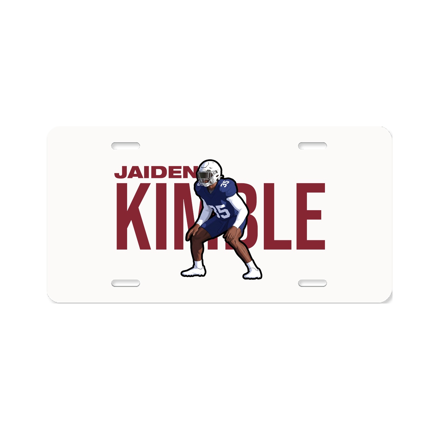 License Plate — Player Name in Classic