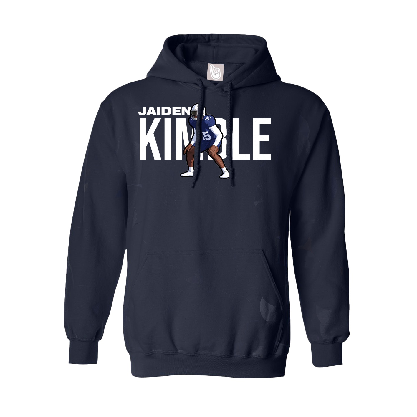 Youth Hoodie — Player Name in Navy