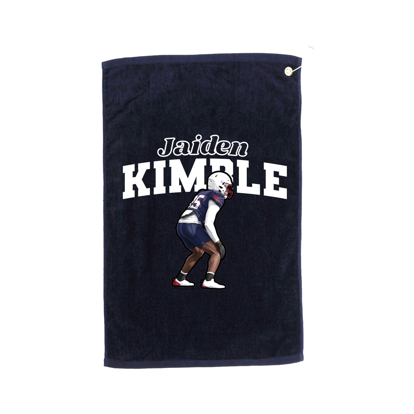 Golf Towel — Name Arch in Navy