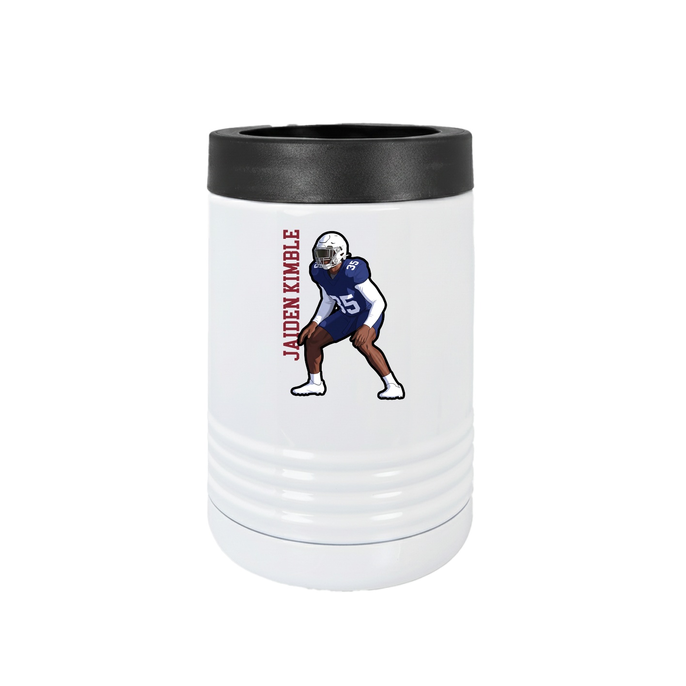 Beverage Holder — Name Vertical in White