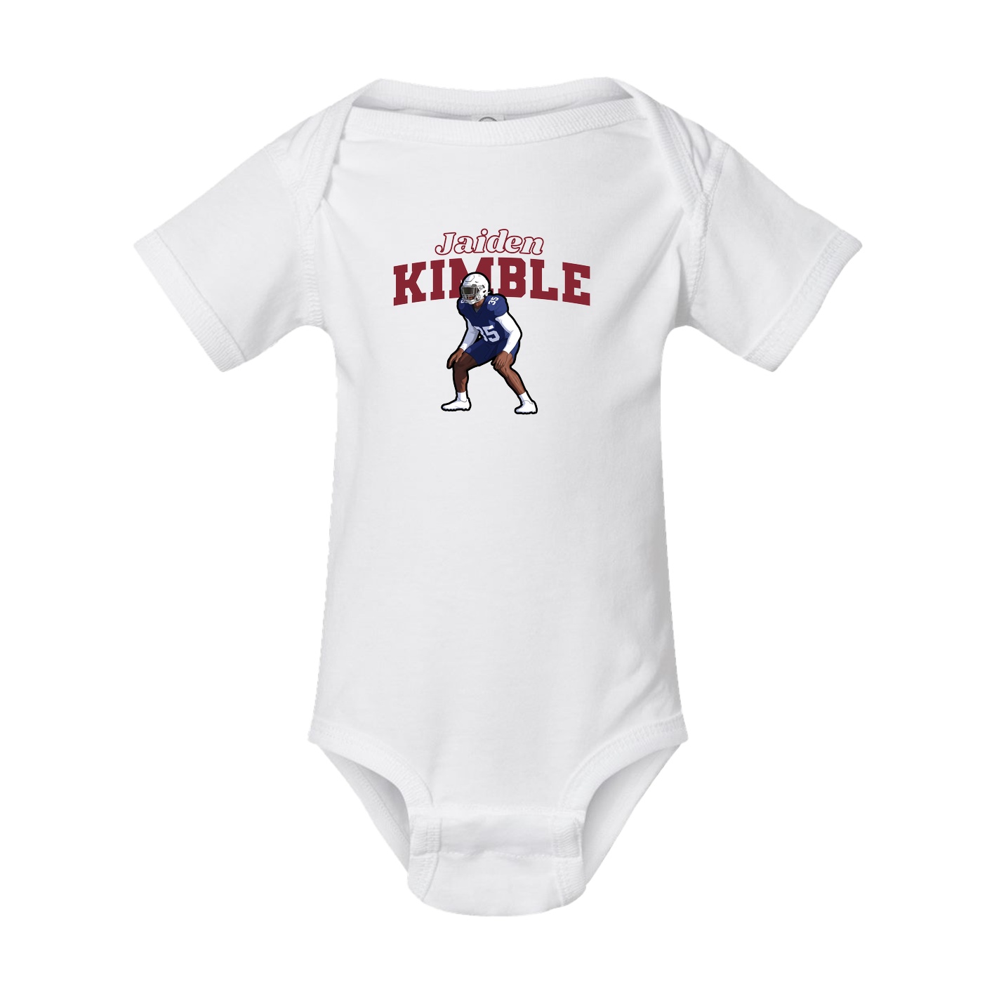 Baby Onesie — Name Arch in White