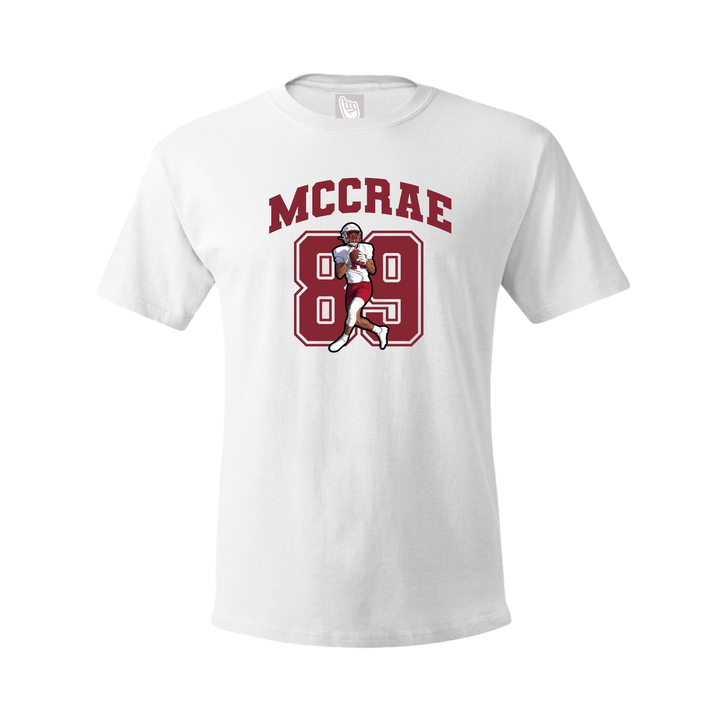 Youth Tee — Number in White