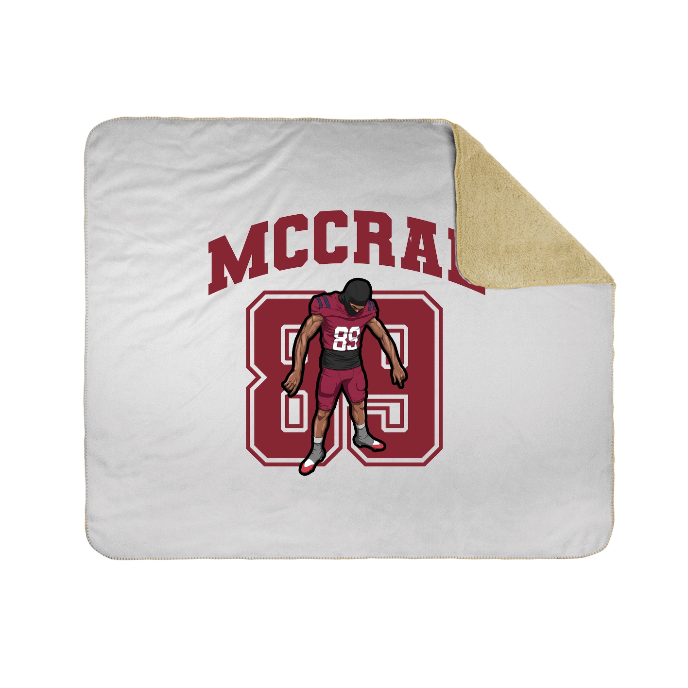 Throw Blanket — Number in White