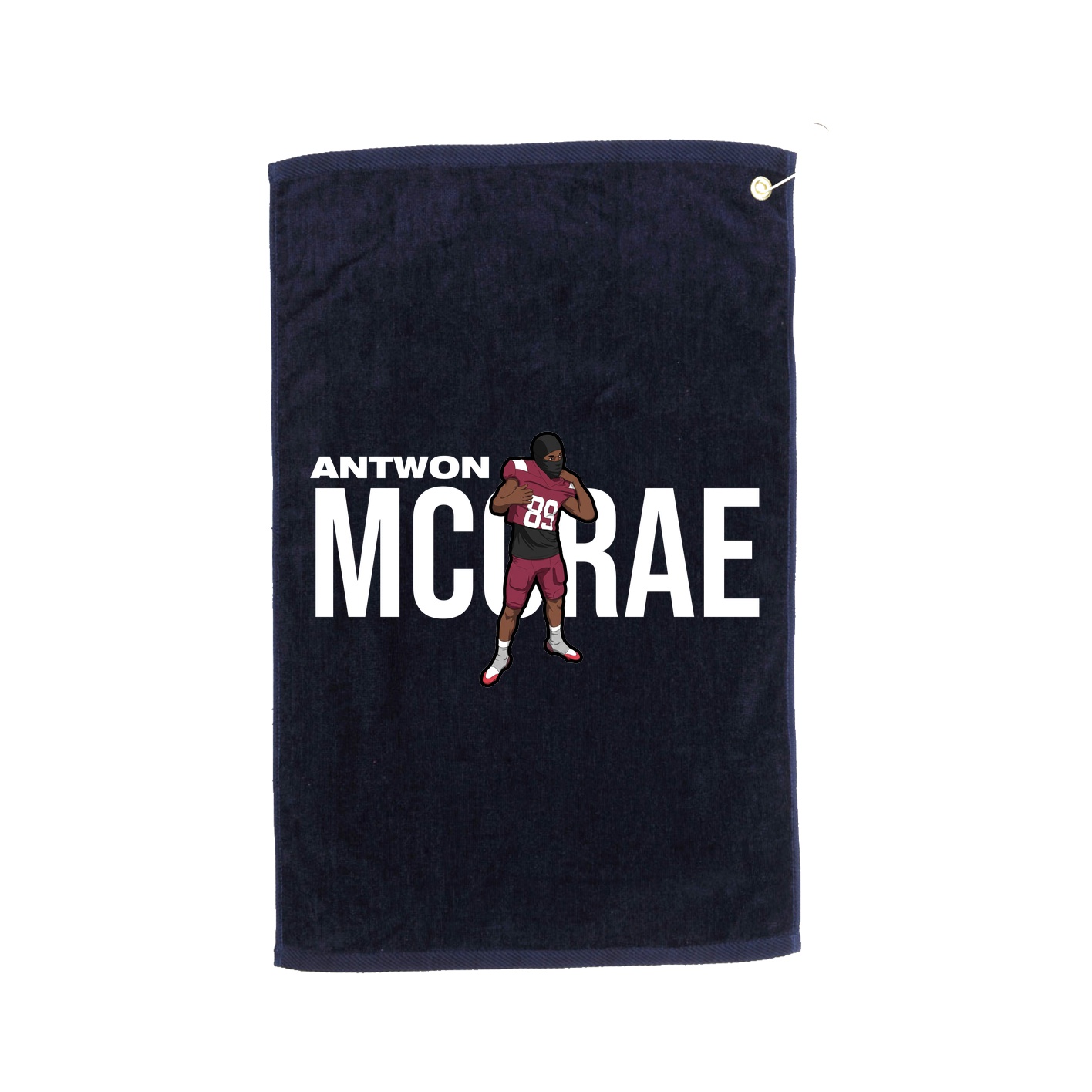 Golf Towel — Player Name in Navy