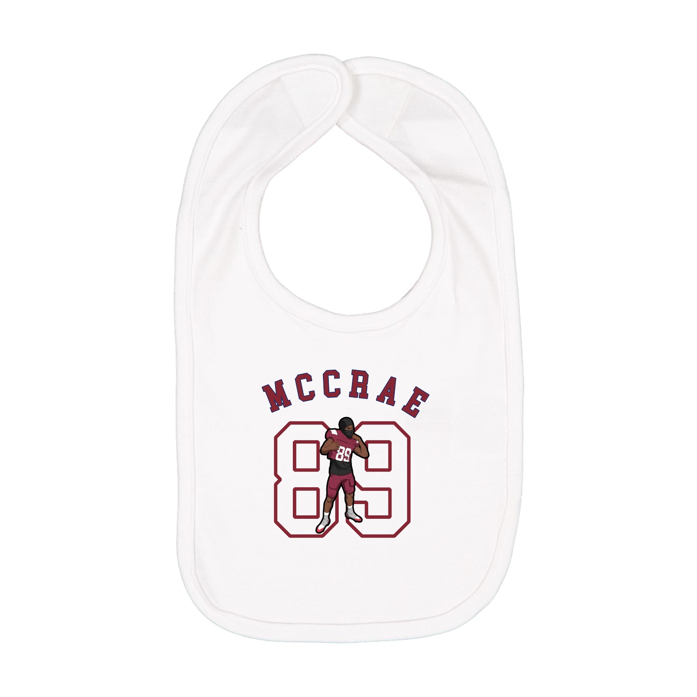 Infant Bib — Shirsey Arch in White
