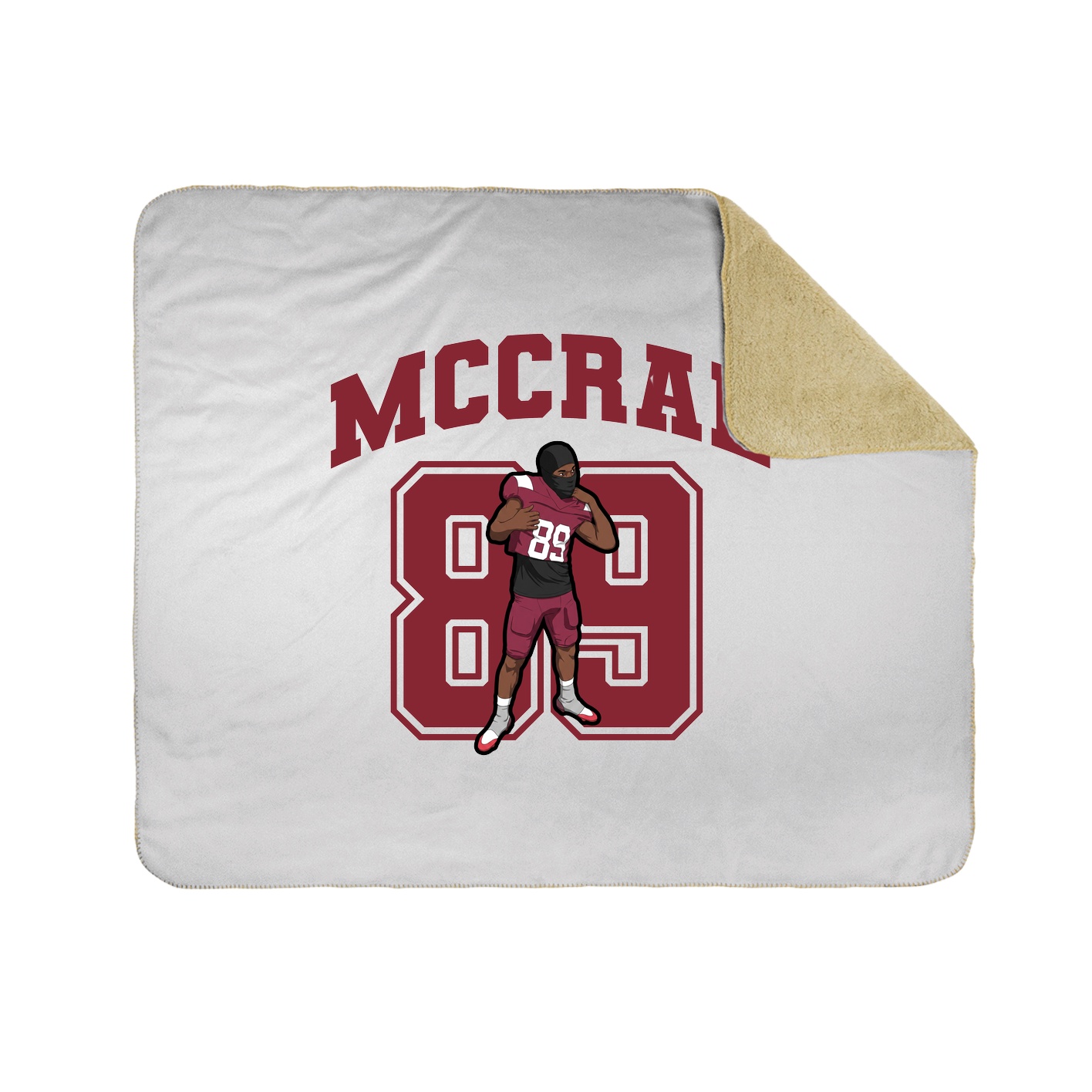 Throw Blanket — Number in White
