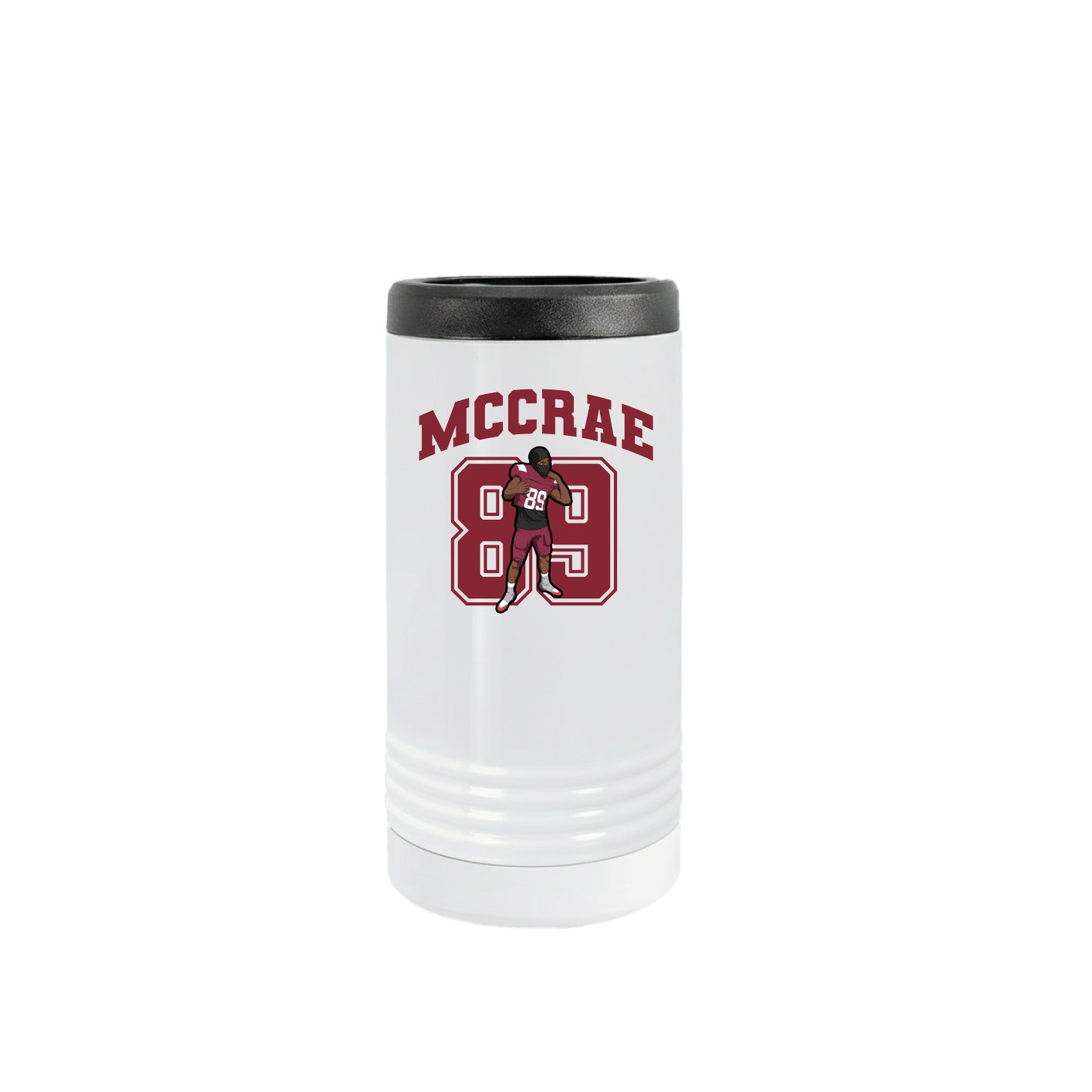 Slim Beverage Holder — Number in White