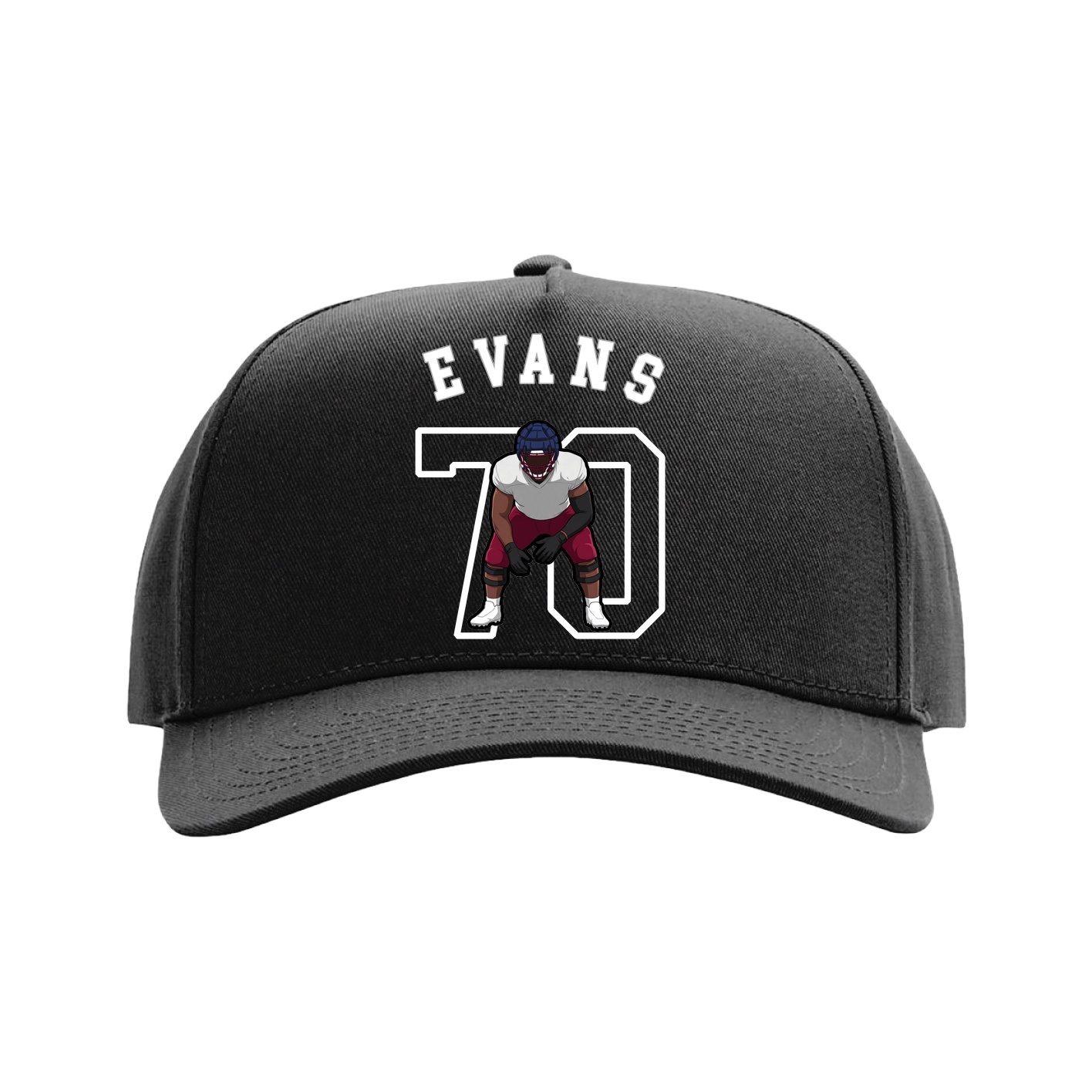 Full Fabric Five-Panel Champ Cap — Shirsey Arch in Black