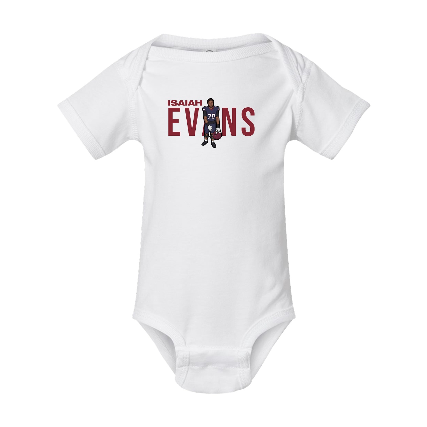 Baby Onesie — Player Name in White