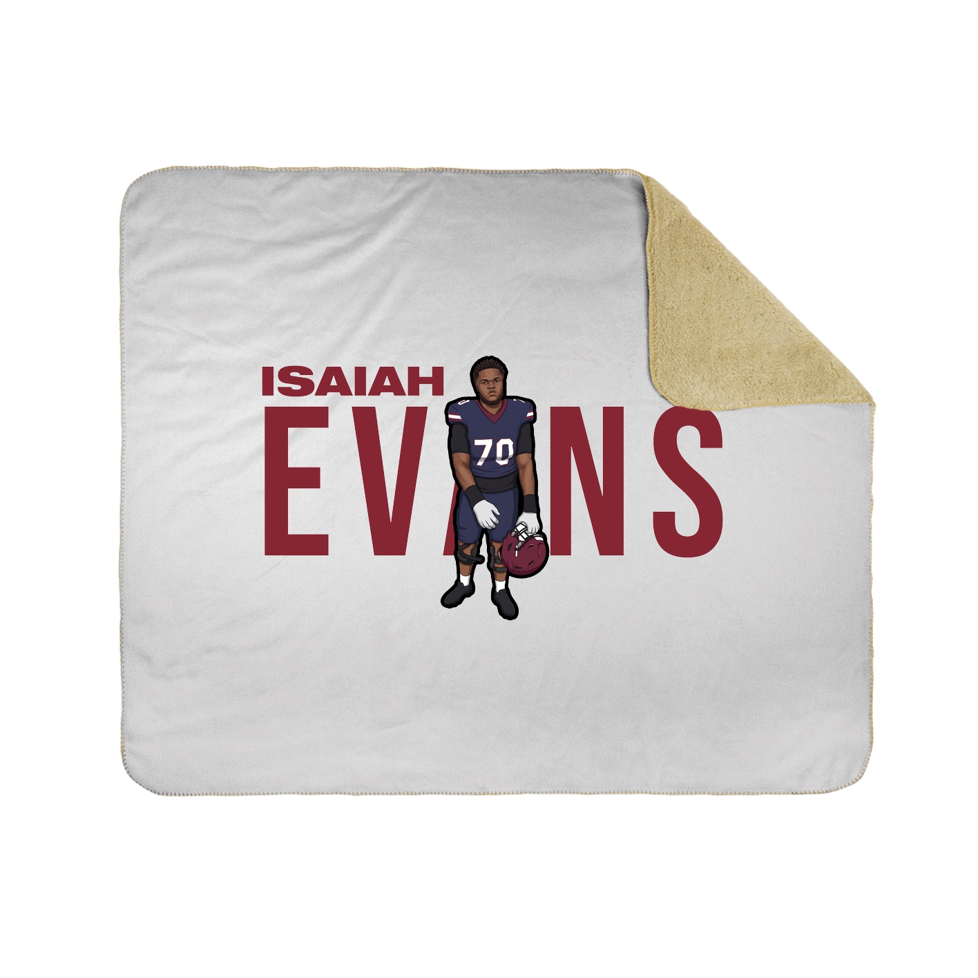 Throw Blanket — Player Name in White