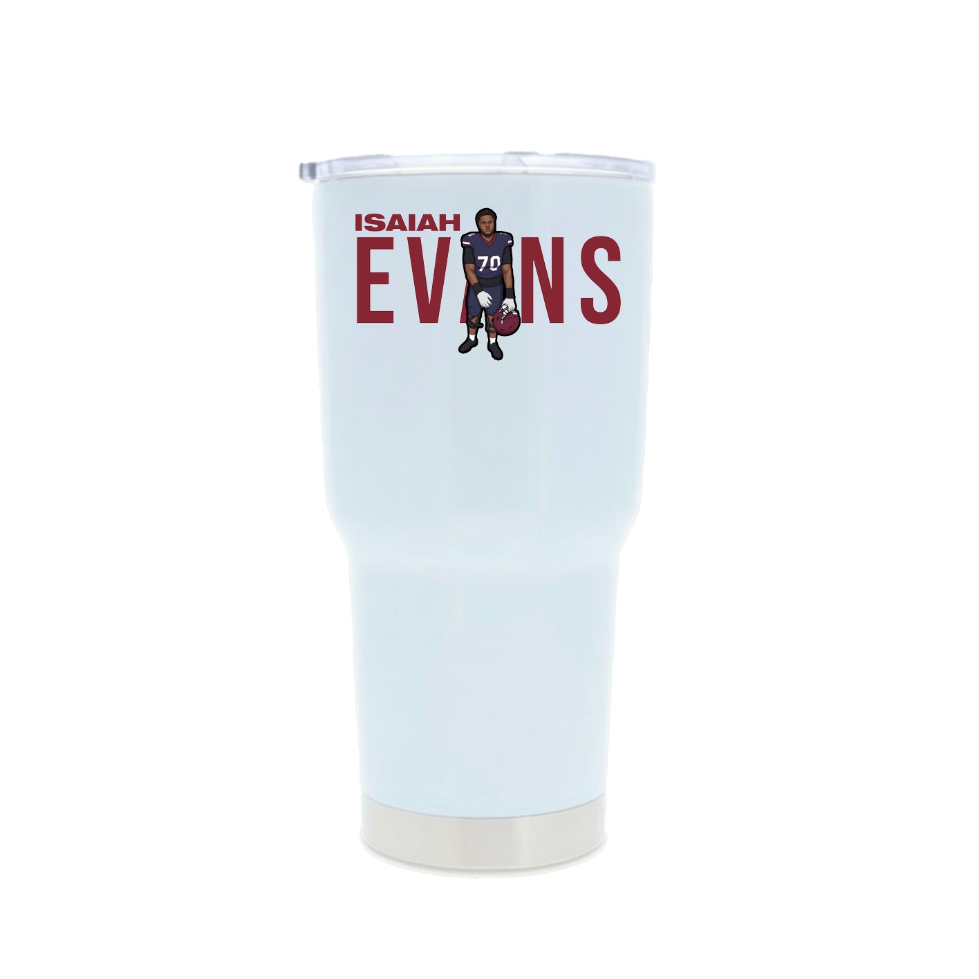30oz Stainless Steel Tumbler — Player Name in White