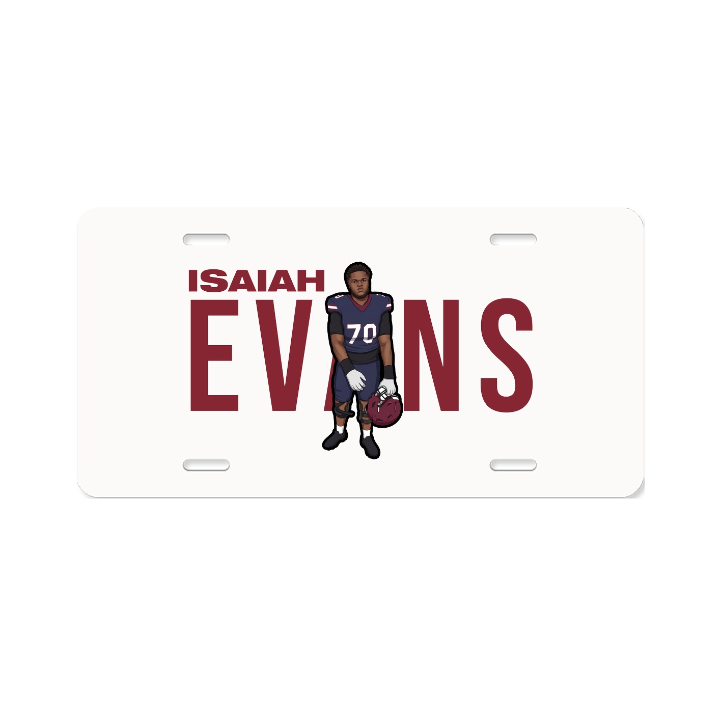 License Plate — Player Name in Classic