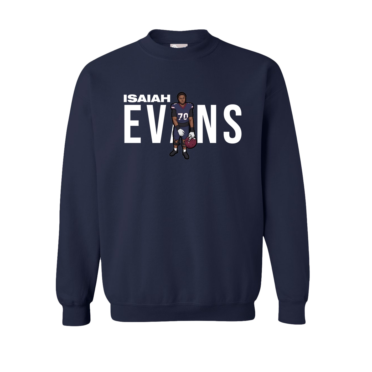 Fleece Crew — Player Name in Navy