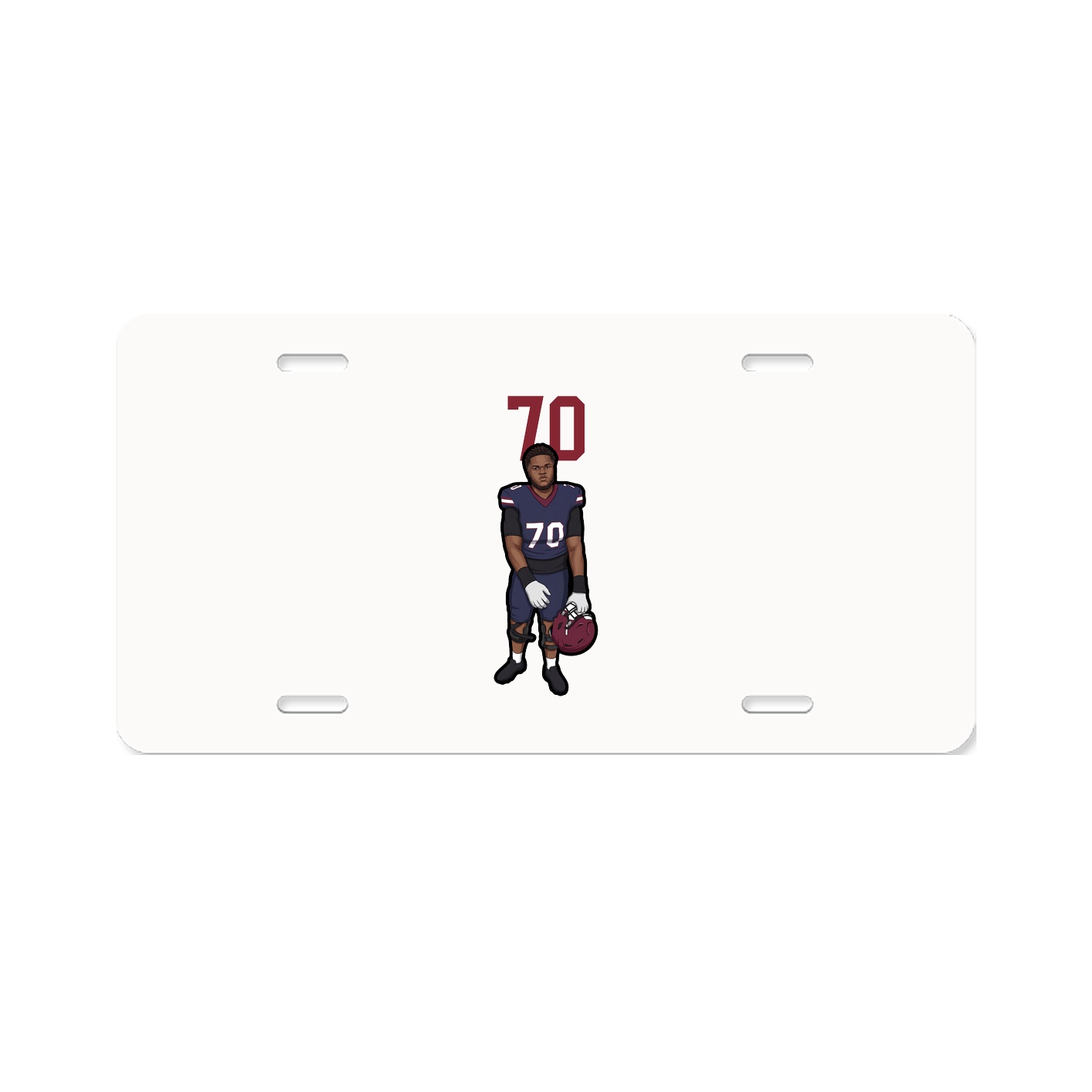 License Plate — Number Top in Classic