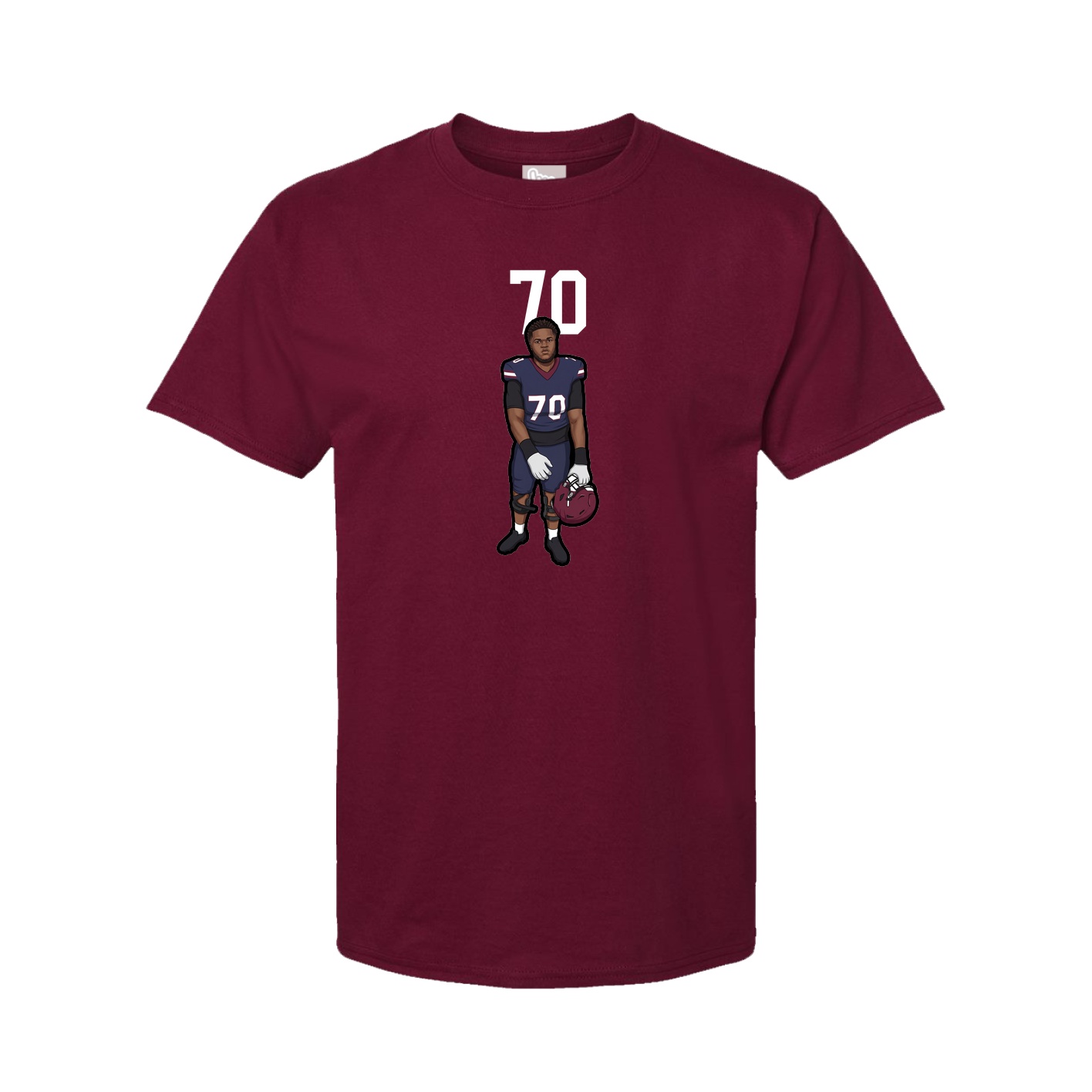 Youth Tee — Number Top in Cardinal
