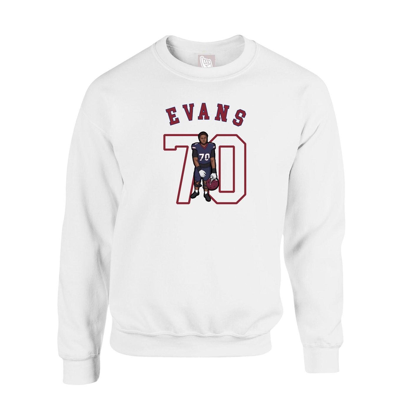 Fleece Crew — Shirsey Arch in White