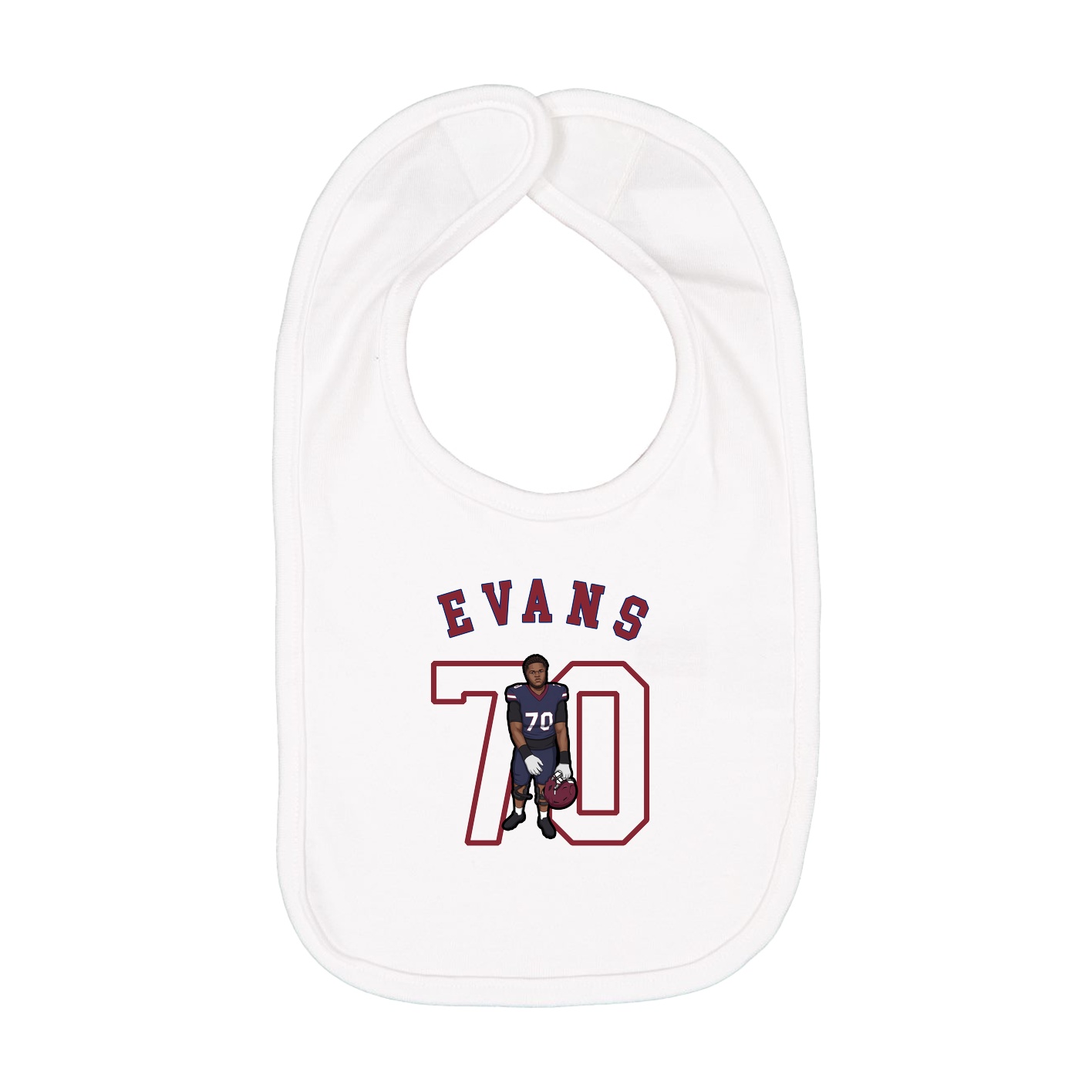 Infant Bib — Shirsey Arch in White
