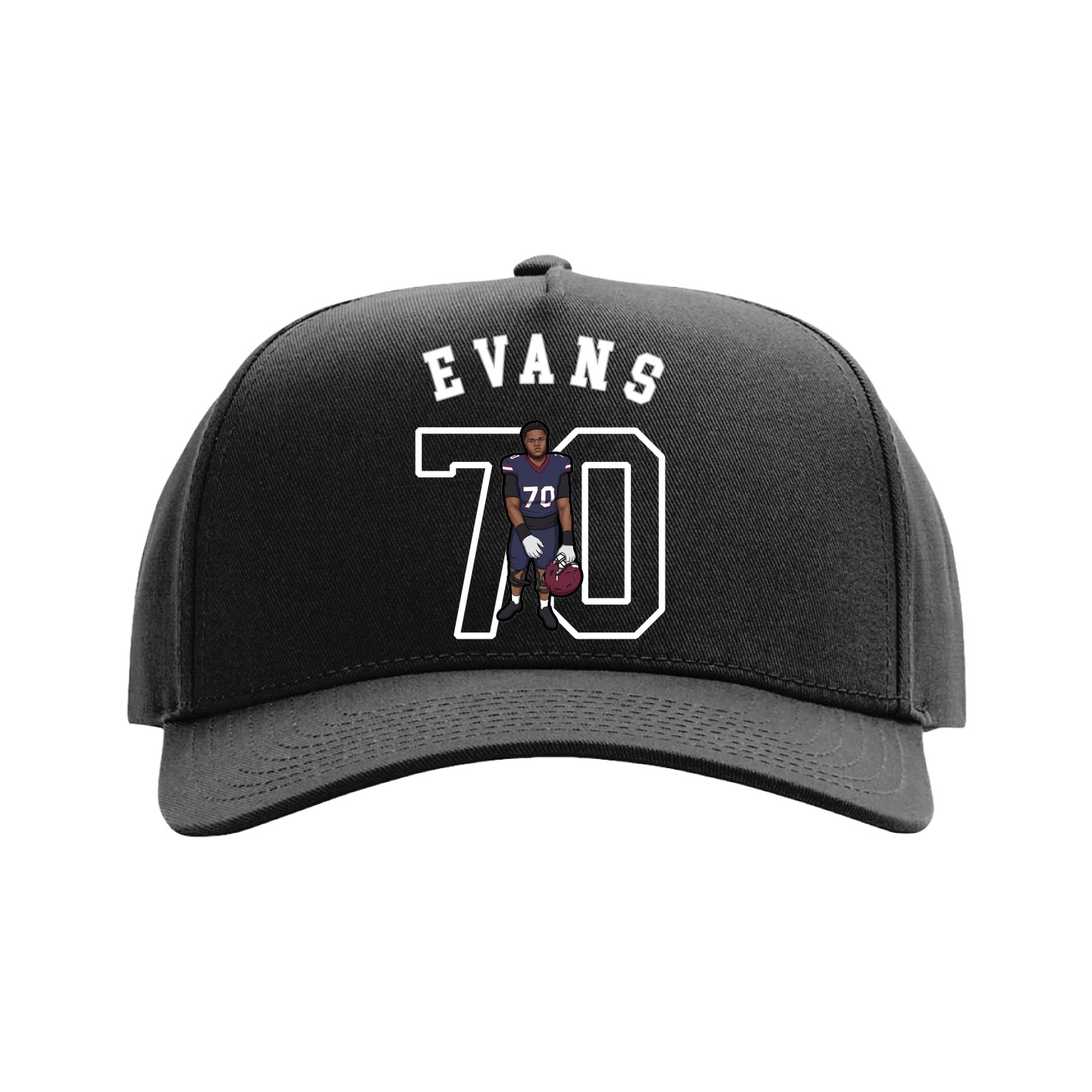 Full Fabric Five-Panel Champ Cap — Shirsey Arch in Black