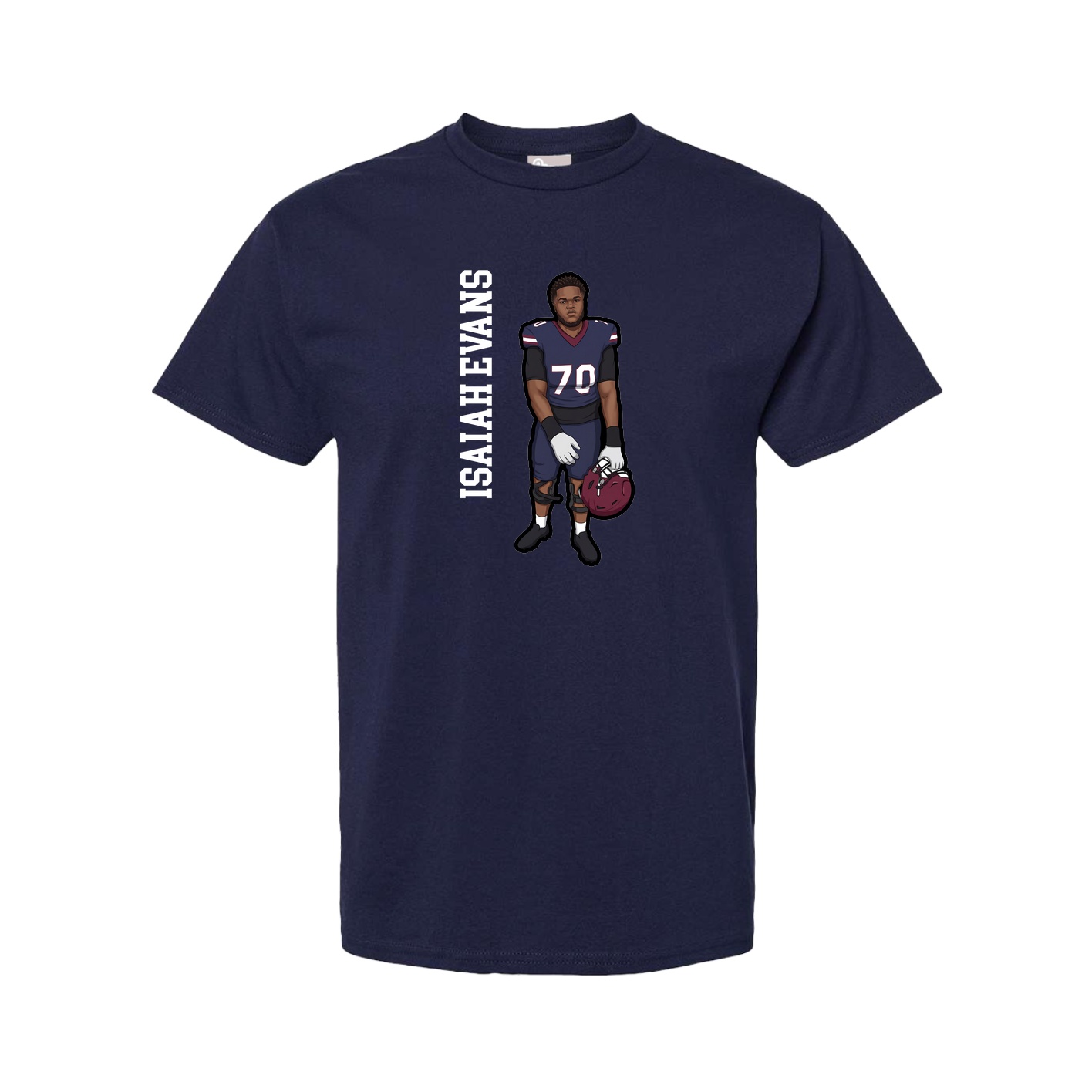 Tee — Name Vertical in Navy